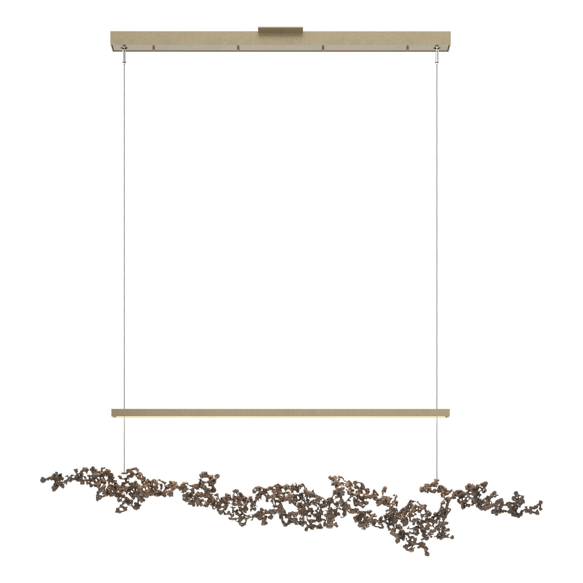Shown in Soft Gold finish and Bronze Aluminum shade