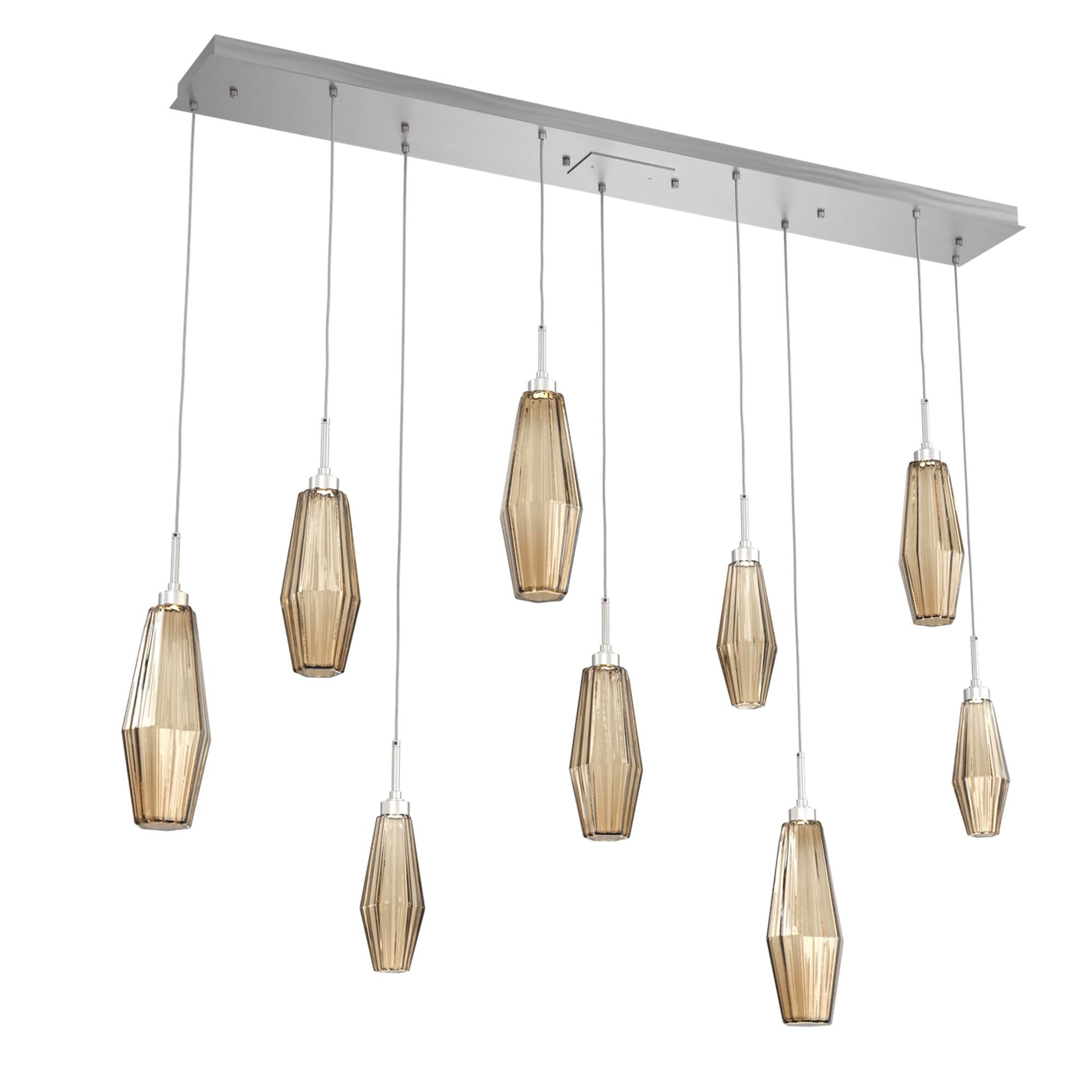 Shown in Classic Silver finish and Optic Rib Bronze glass