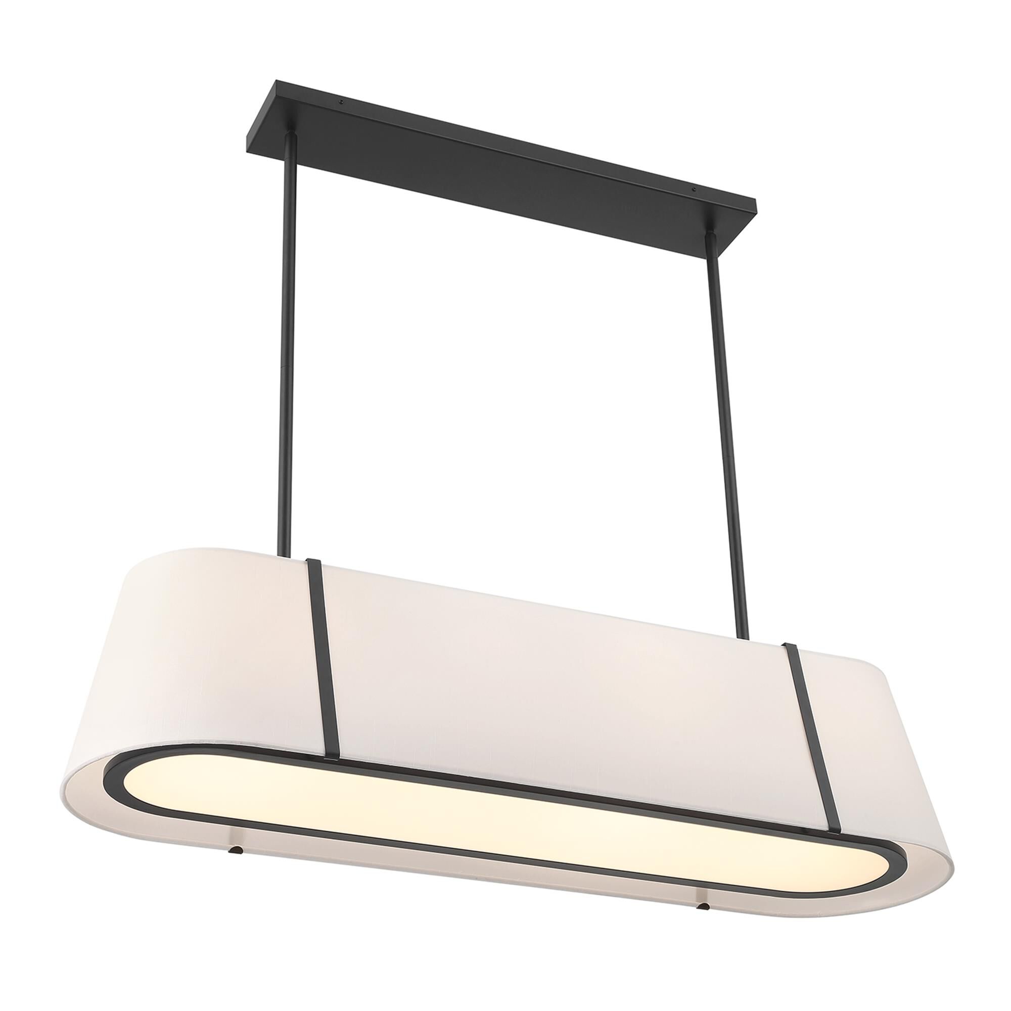 Shown in Black finish and Silk shade