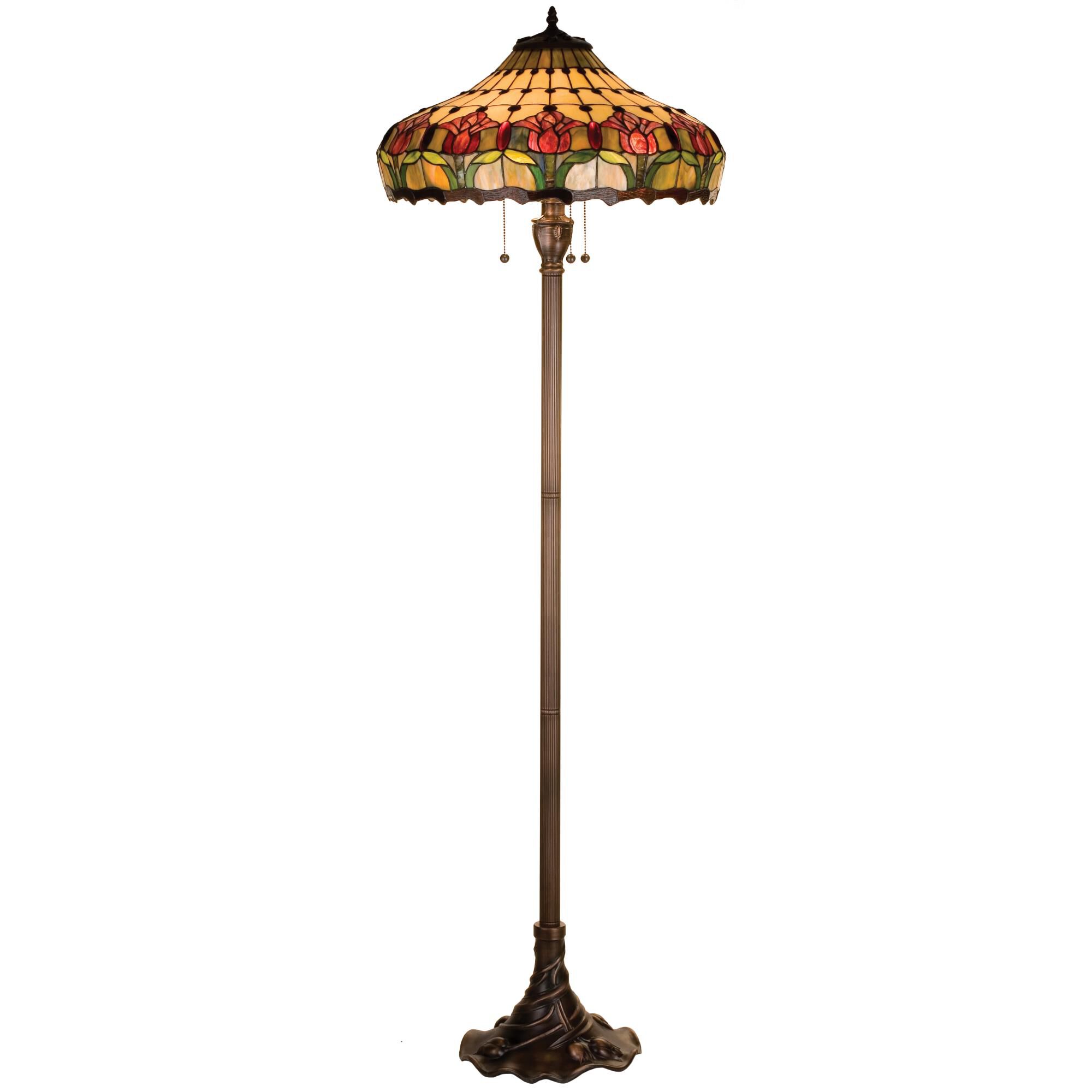 Colonial Tulip 63 Inch Floor Lamp by Meyda Lighting