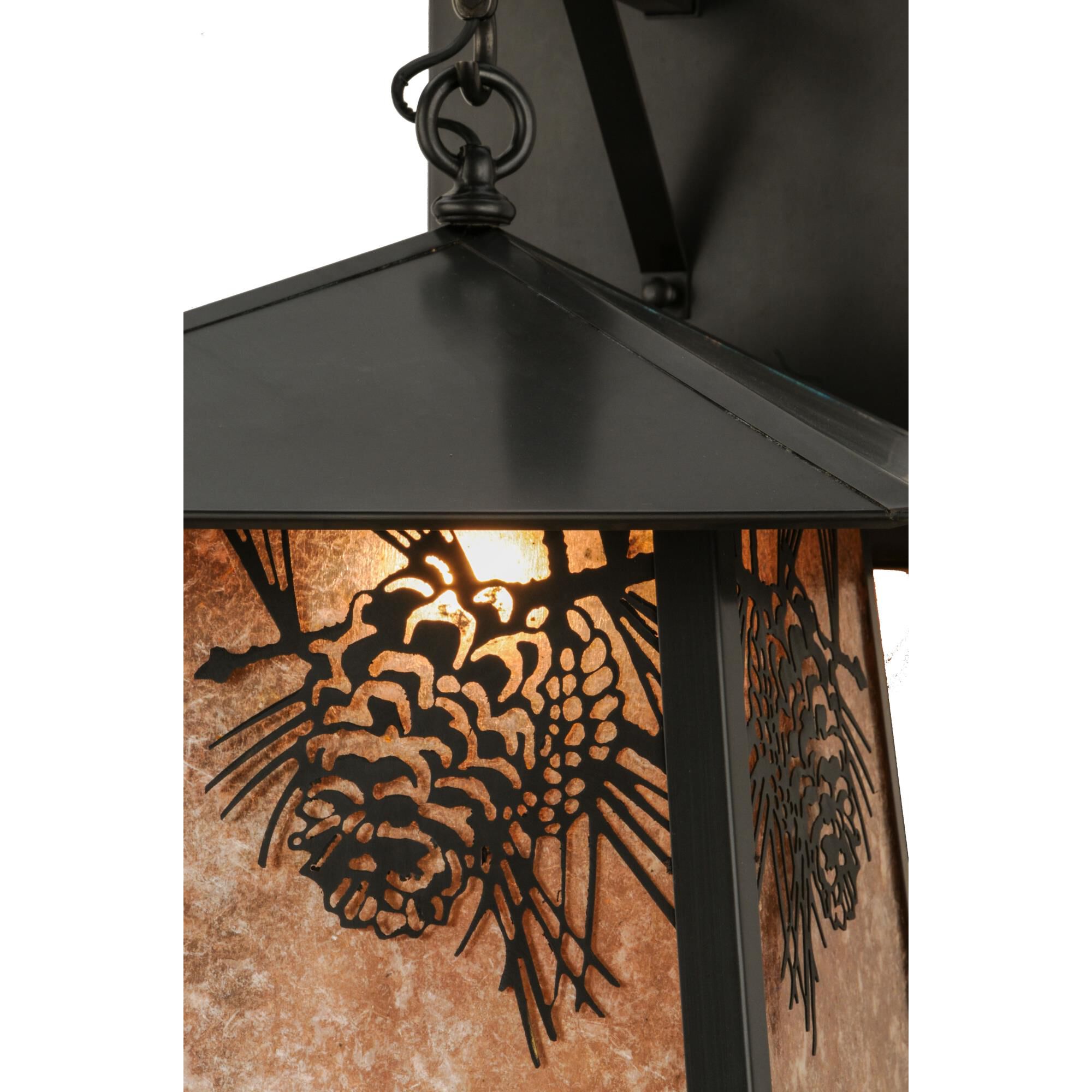 Shown in Craftsman Brown Finish finish and Silver Mica glass