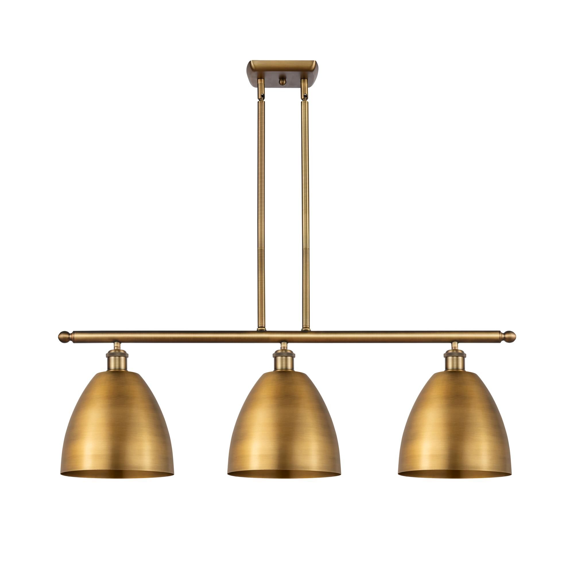 Shown in Brushed Brass finish and Brushed Brass Ballston Dome shade