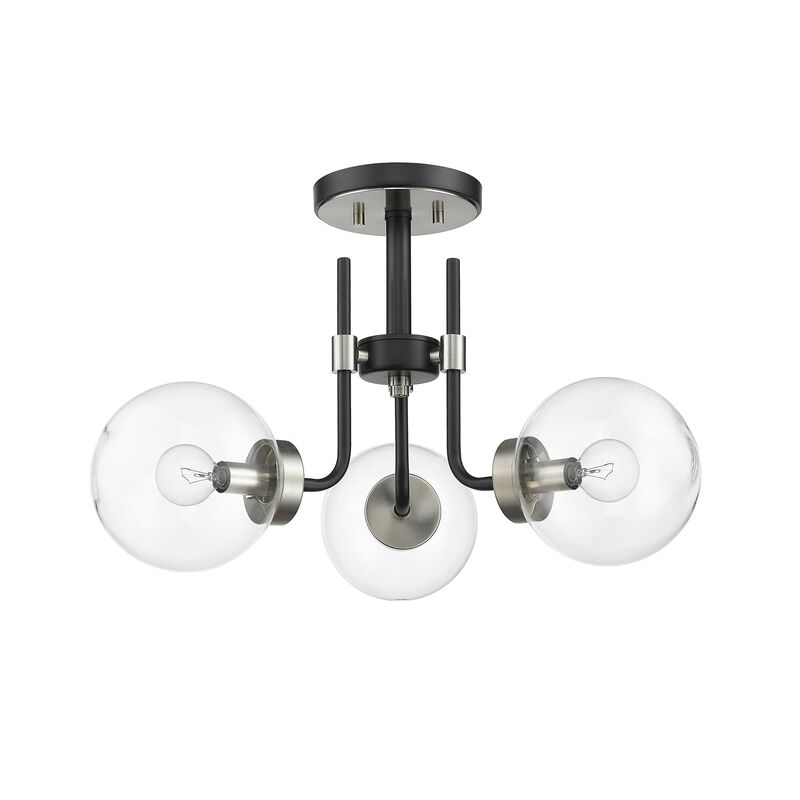 Parsons 22 Inch 3 Light Semi Flush Mount by Z-Lite