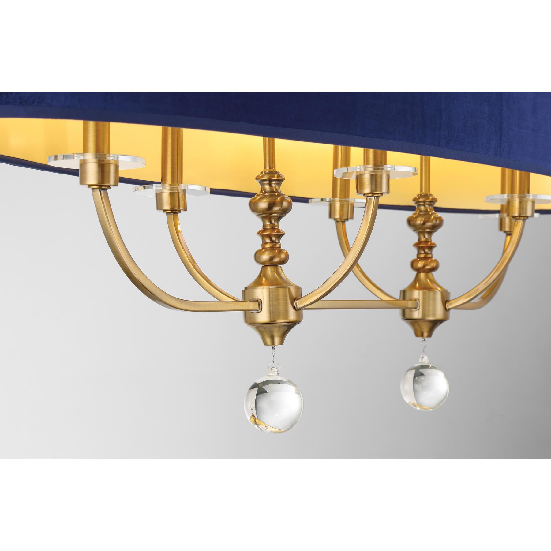 Shown in Oxidized Aged Brass finish and Velvet shade