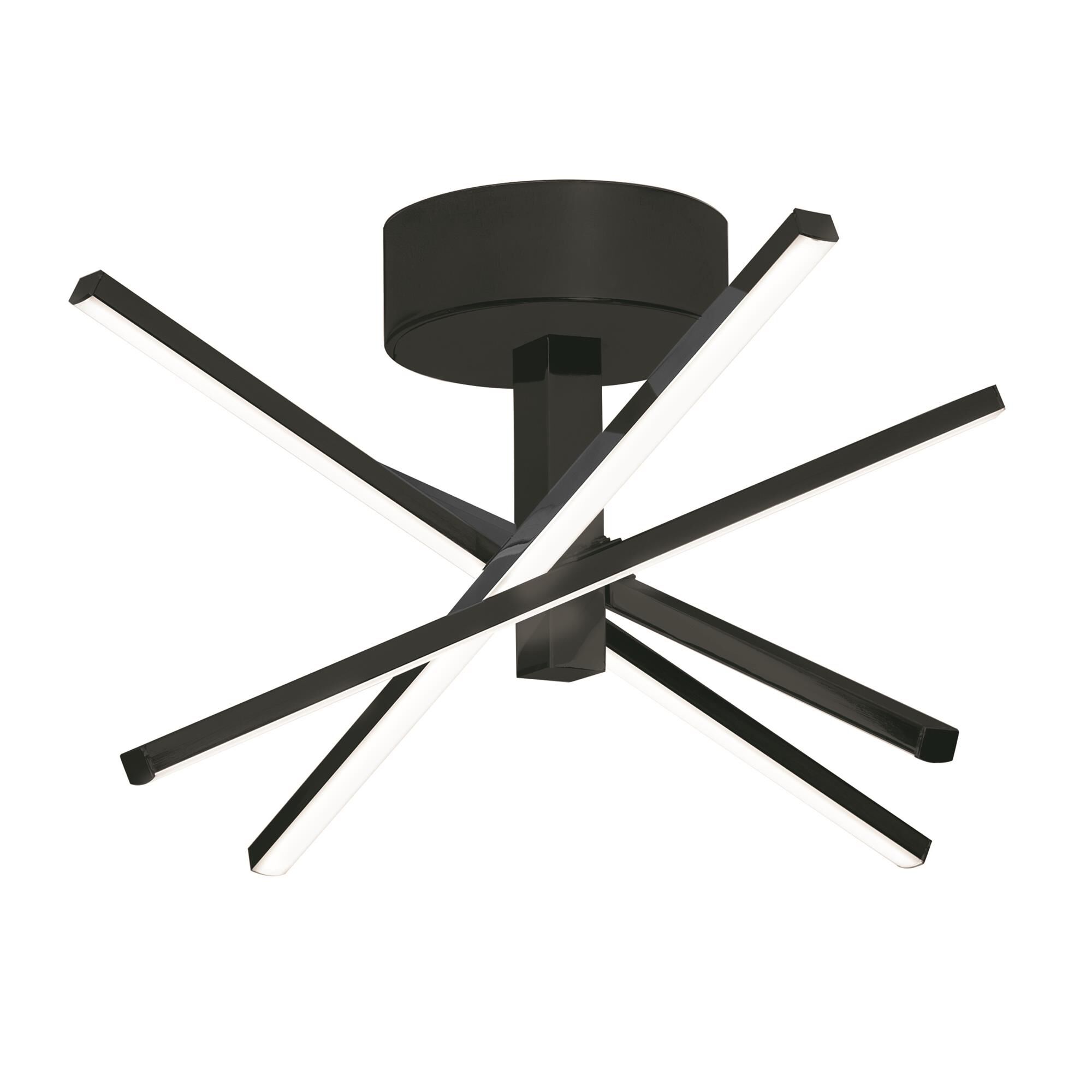 Shown in Black finish and White Acrylic shade
