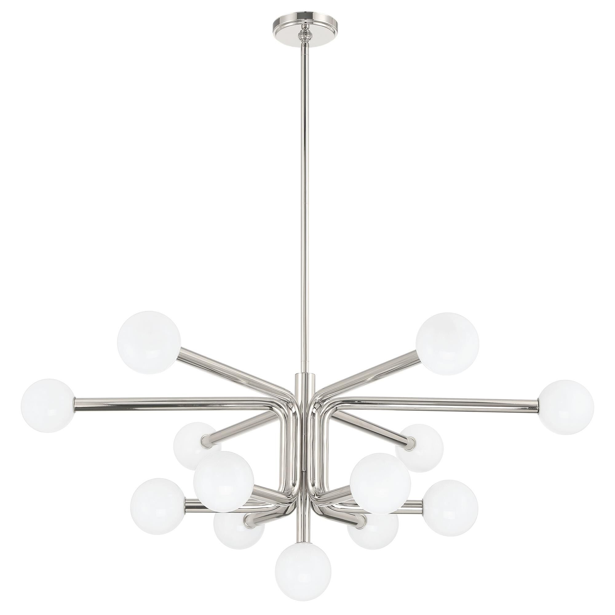 Shown in Polished Nickel finish and Opal glass