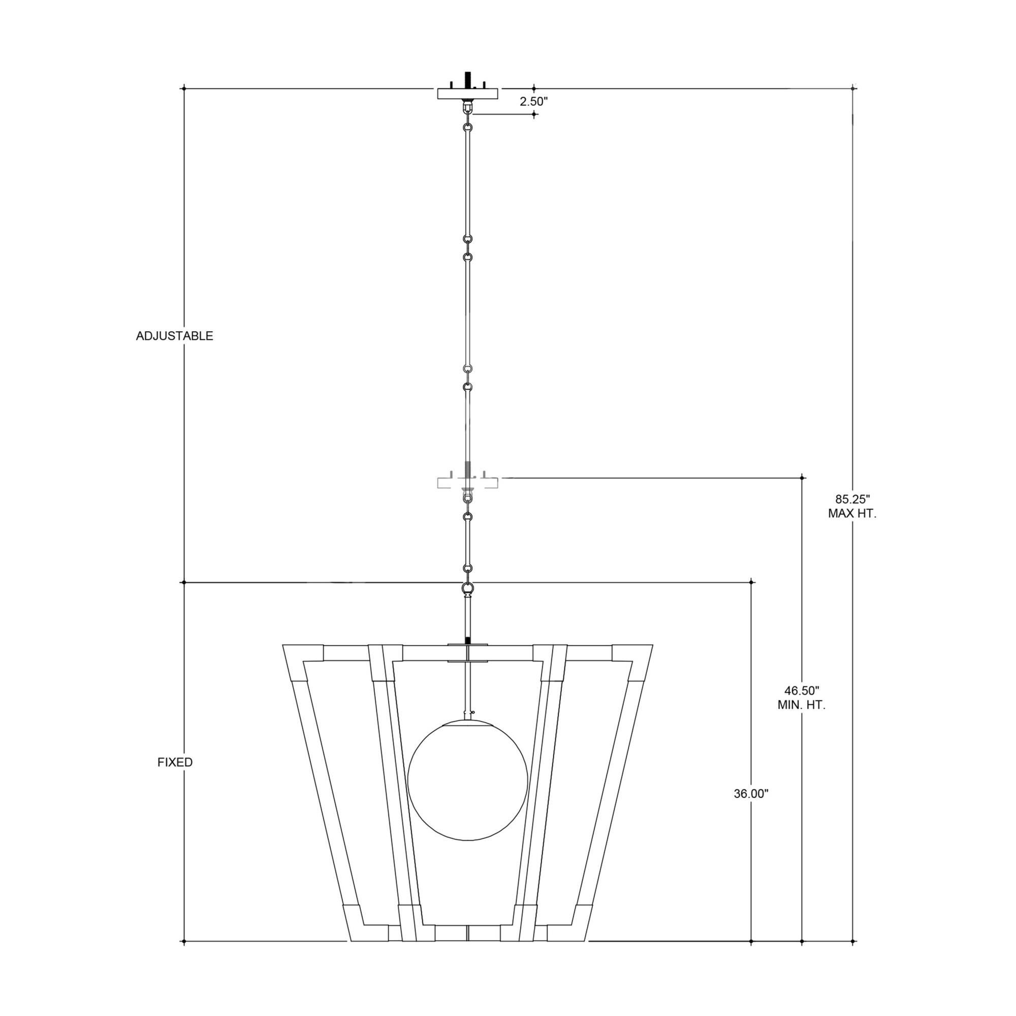 Currey and Company Bastian 37 Inch Large Pendant