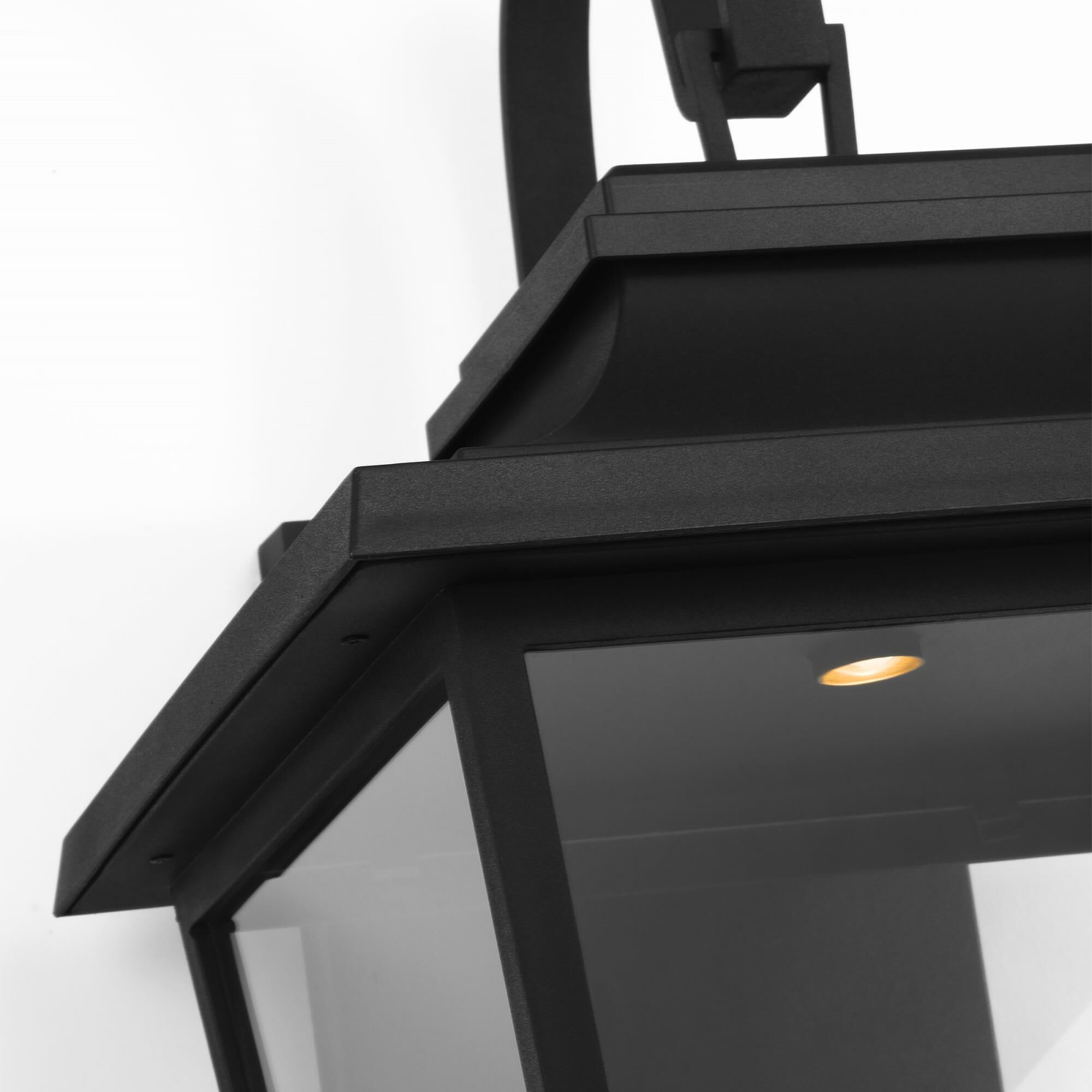 Shown in Textured Black finish and Clear glass