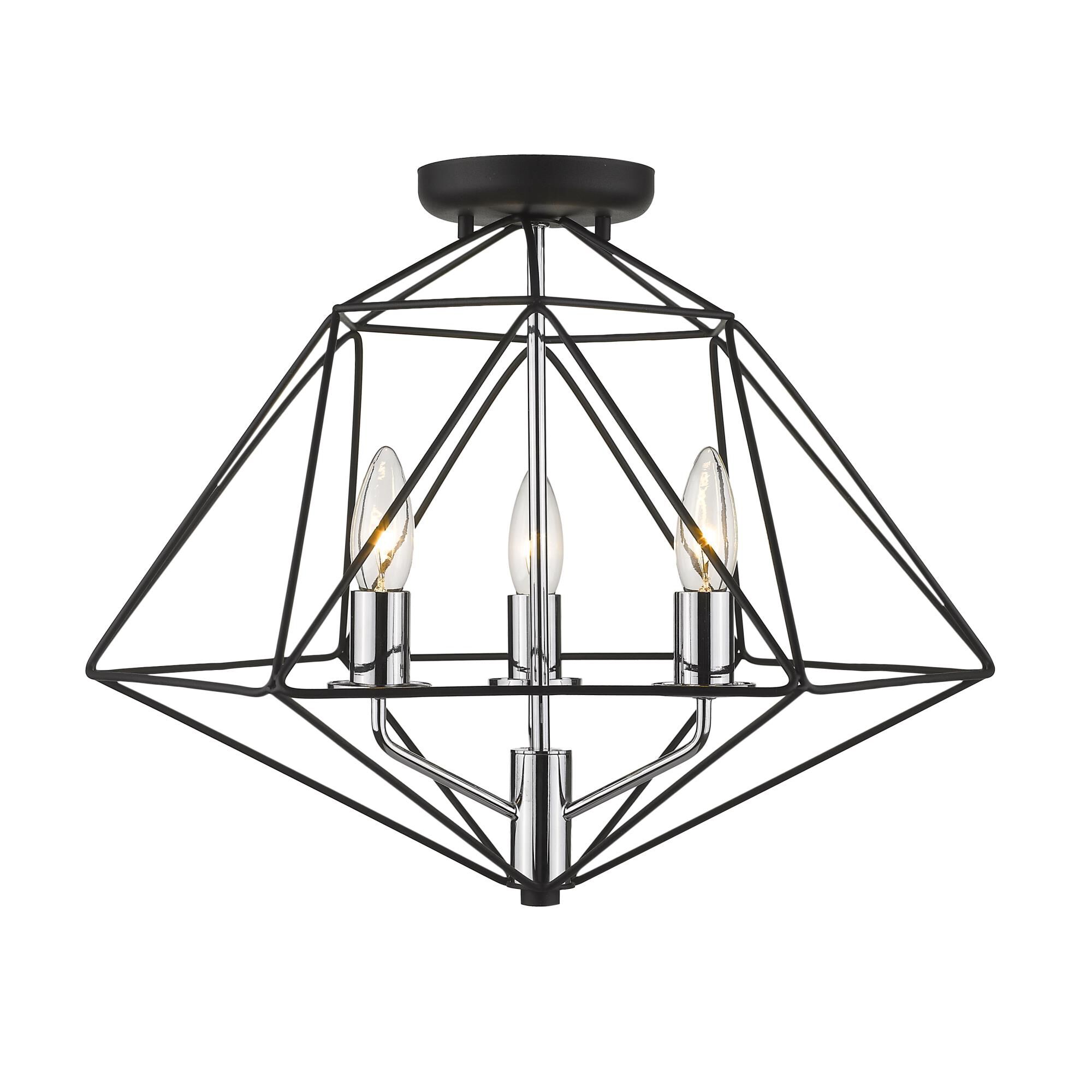 Geo 18 Inch 3 Light Semi Flush Mount by Z-Lite