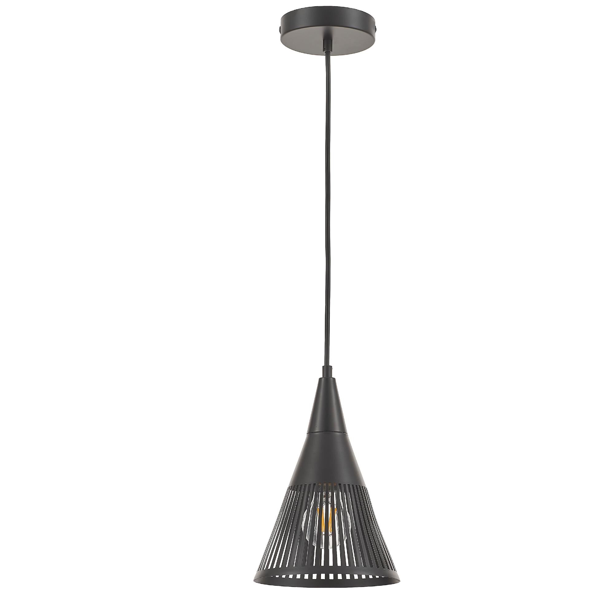Shown in Matte Black finish and Matte Black shade
