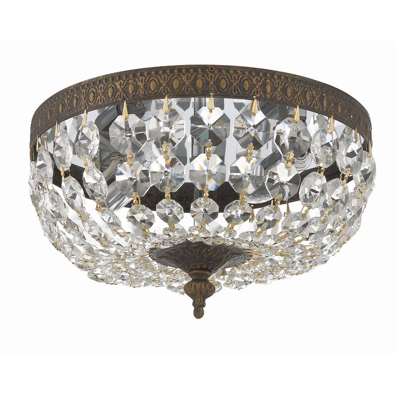 Ceiling 10 Inch 2 Light Semi Flush Mount by Crystorama