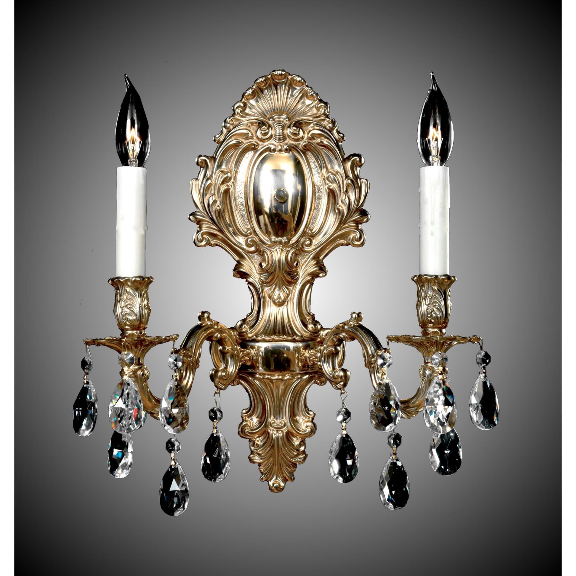 17 Inch Wall Sconce by American Brass and Crystal