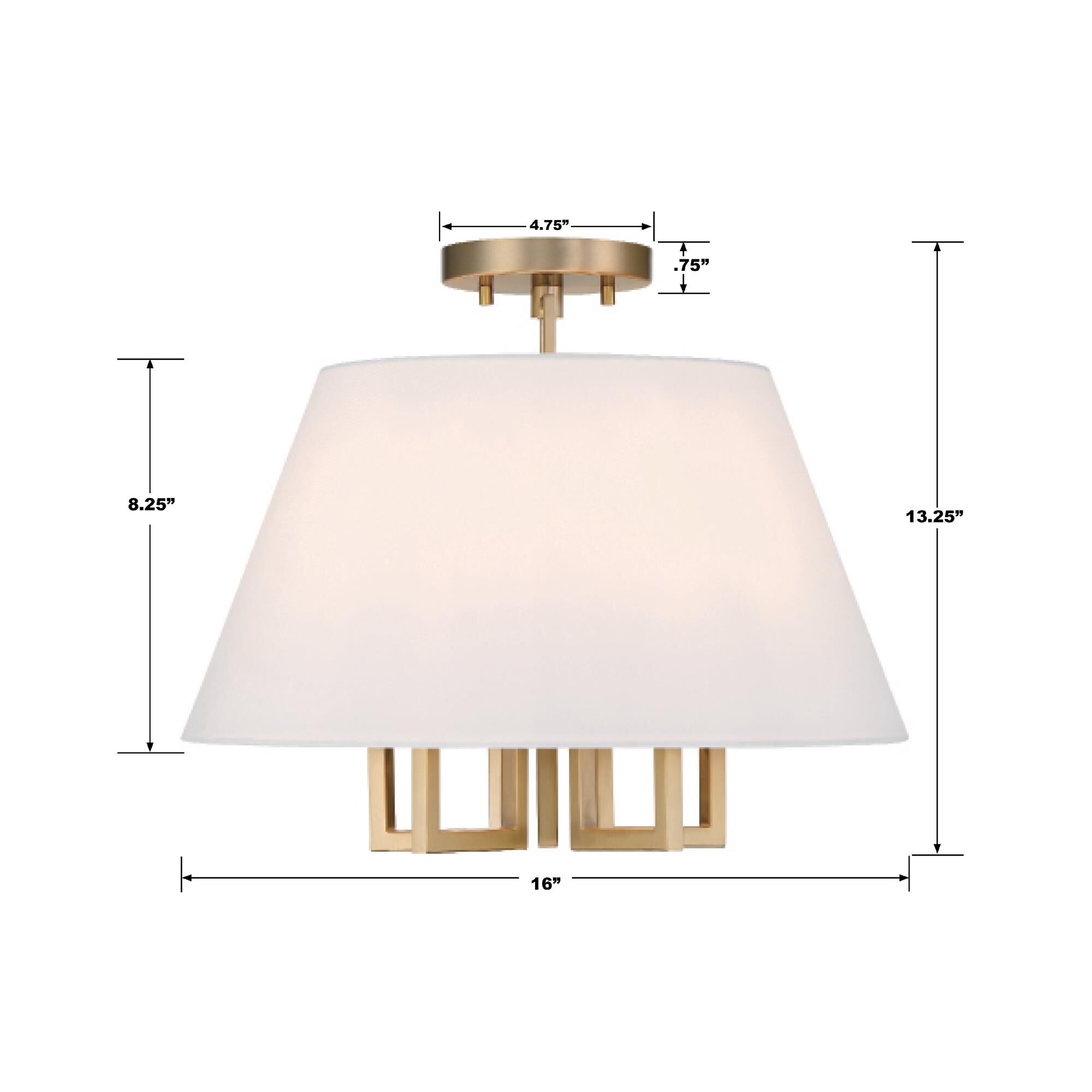 Shown in Vibrant Gold finish and Silk glass and Silk shade