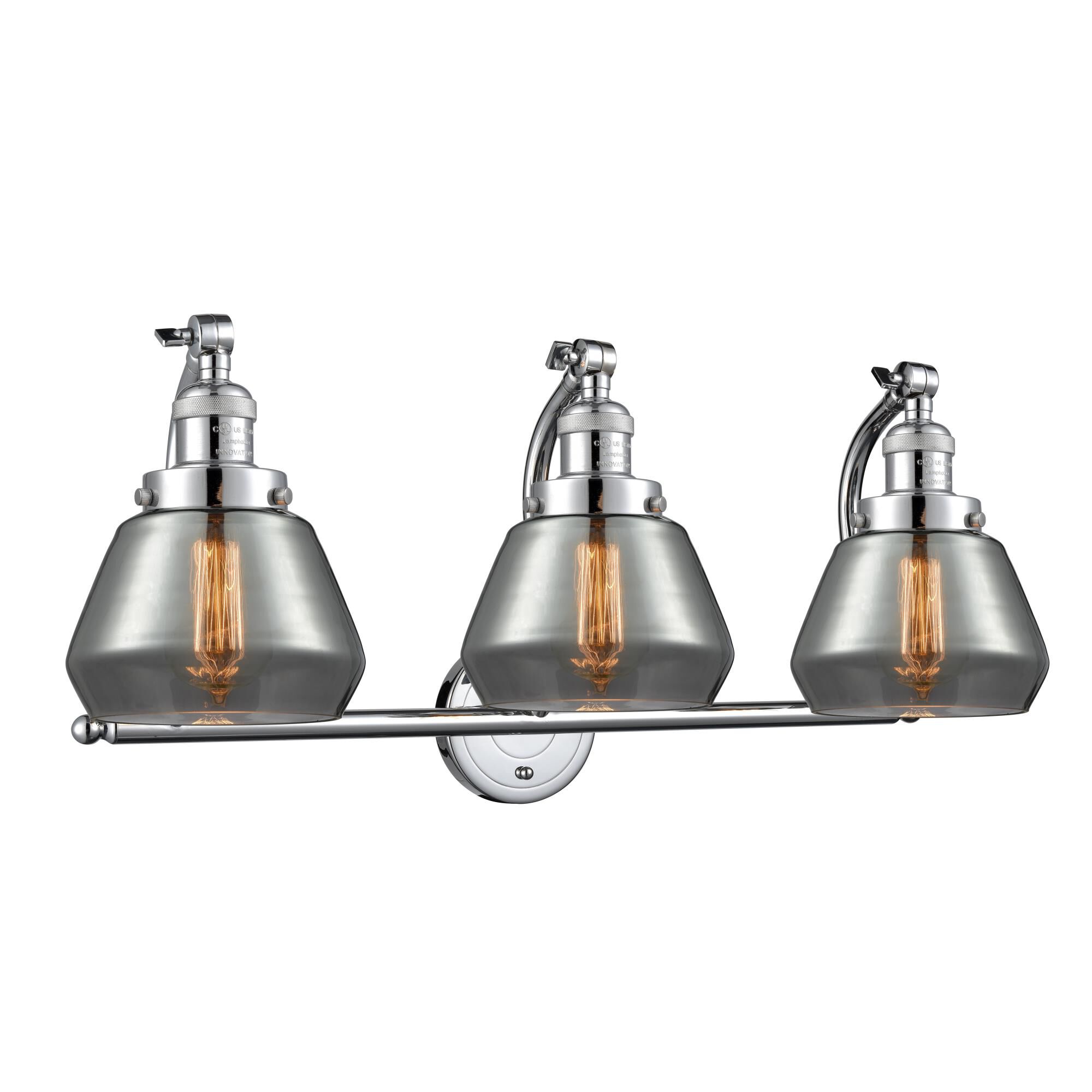 Shown in Polished Chrome finish and Plated Smoked glass