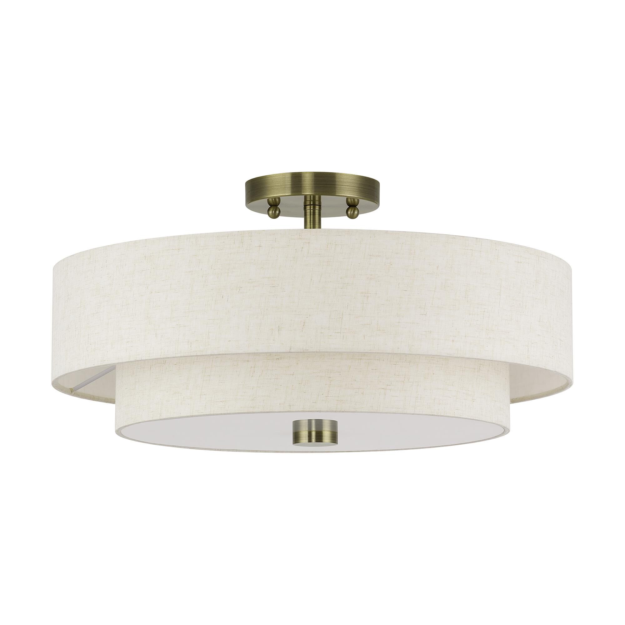 Monroe 18 Inch Semi Flush Mount by Livex Lighting