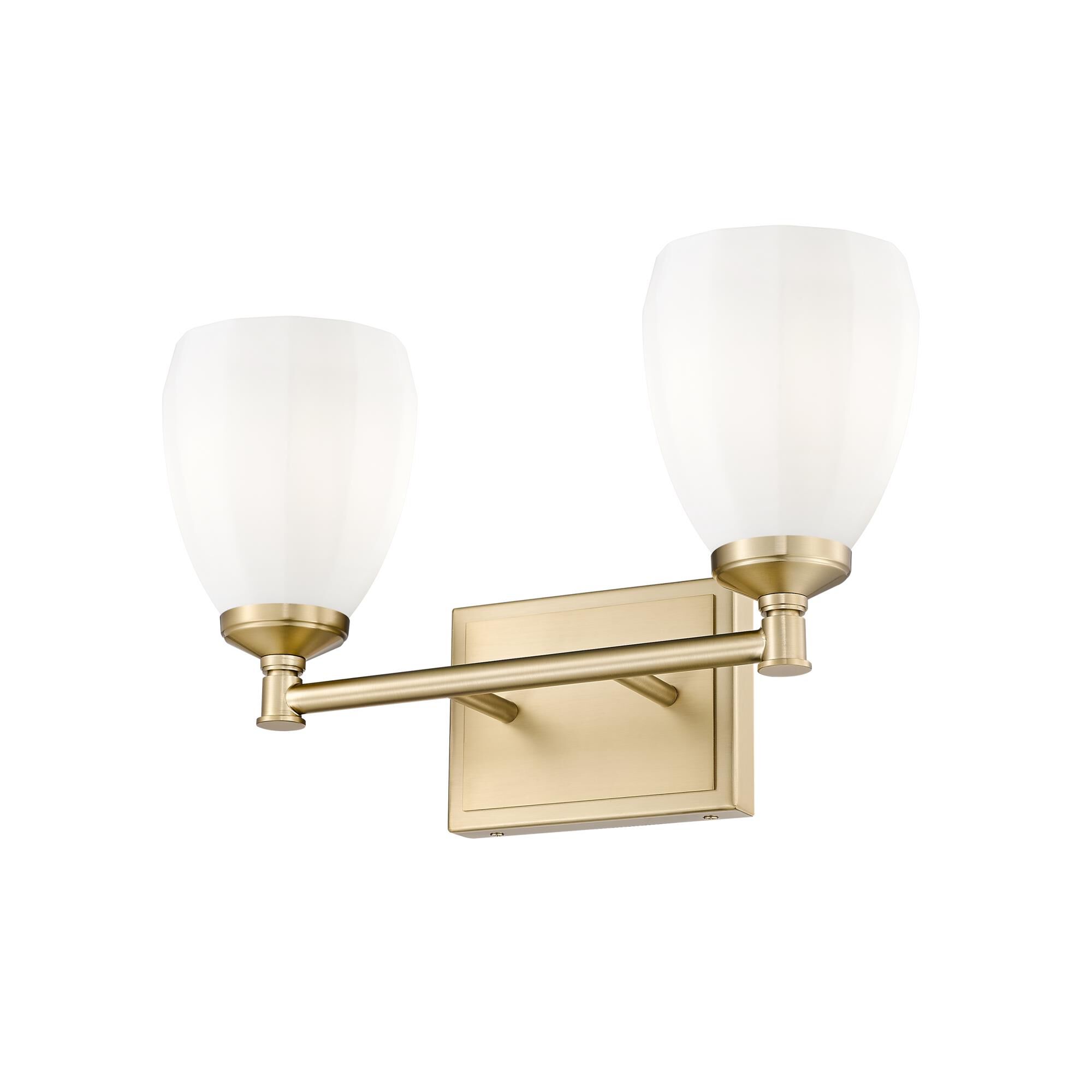 Shown in Modern Gold finish and Matte Opal glass and Matte Opal shade