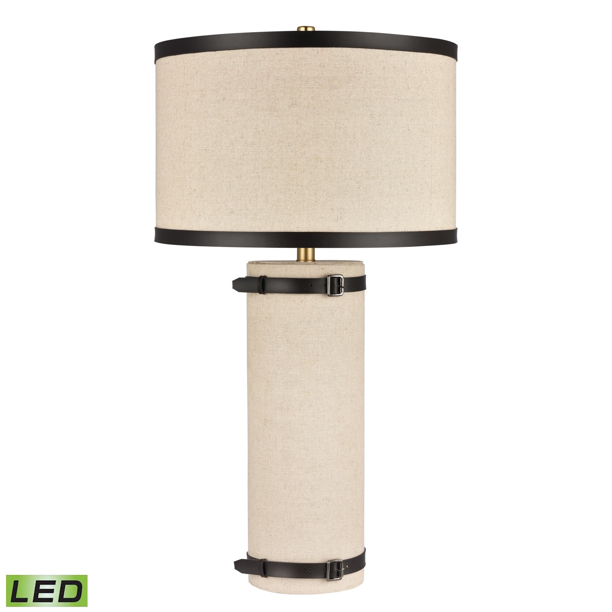 Shown in Oatmeal finish and Oatmeal Linen Drum shade