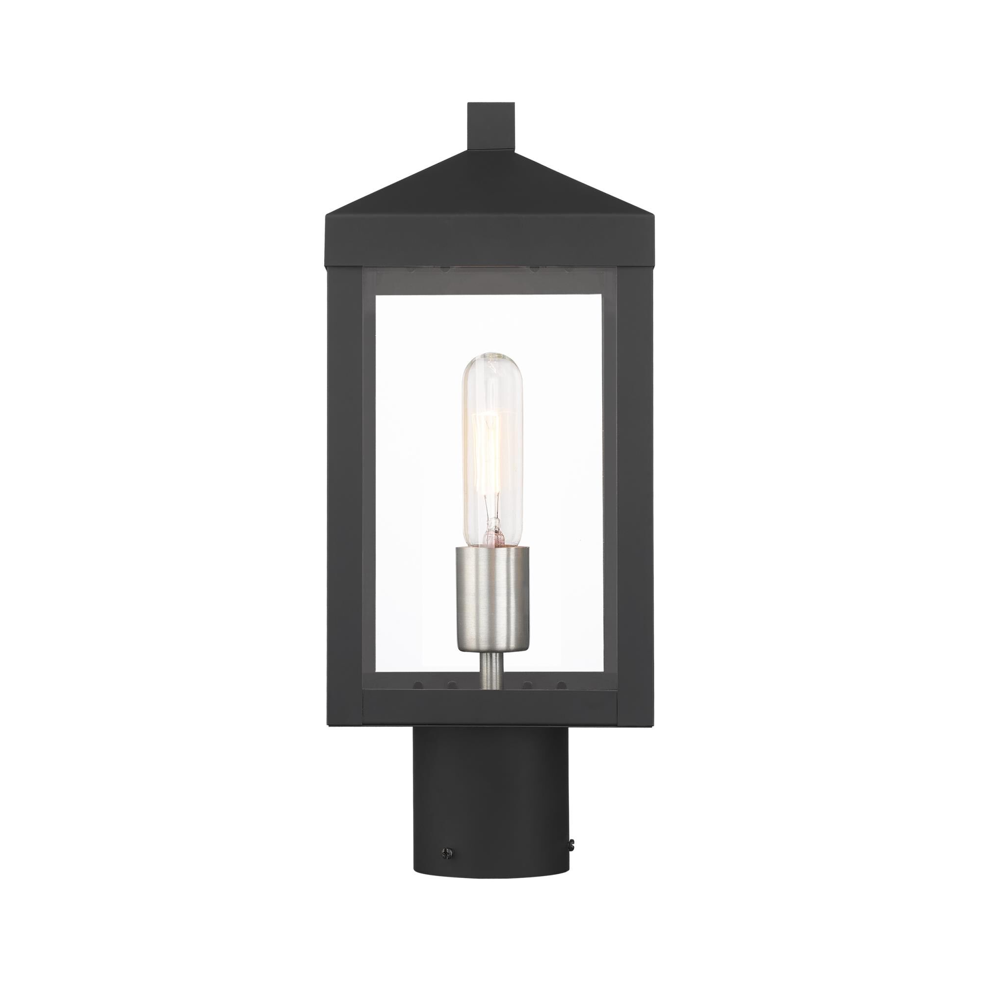Shown in Black With Brushed Nickel Cluster finish and Clear glass and Clear Glass shade