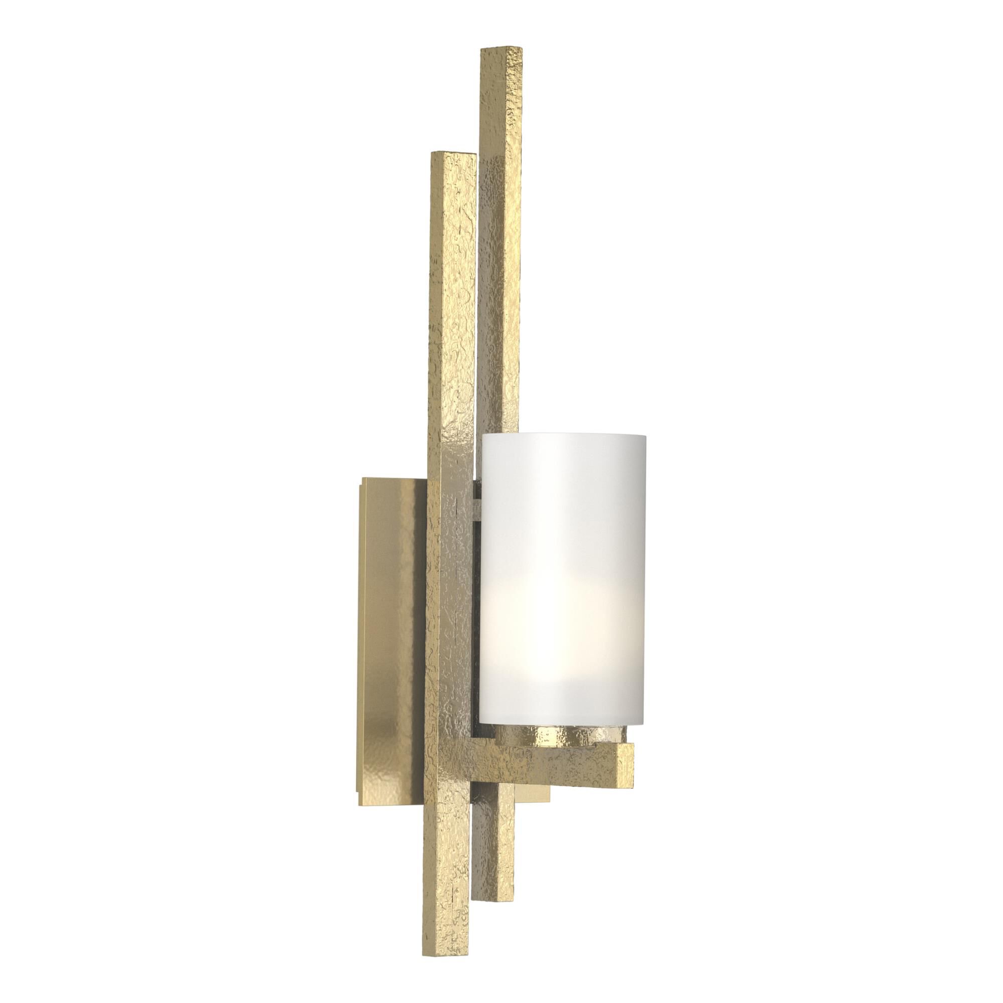 Shown in Modern Brass finish and Opal glass