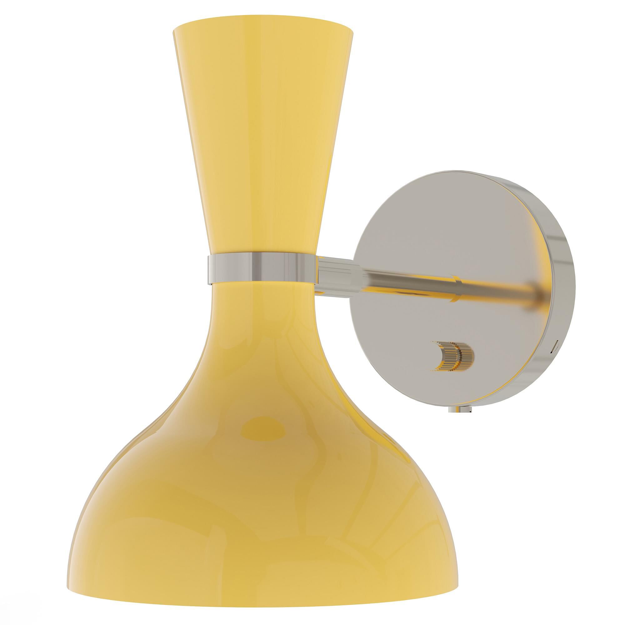 Shown in Polished Nickel finish and Sunset shade