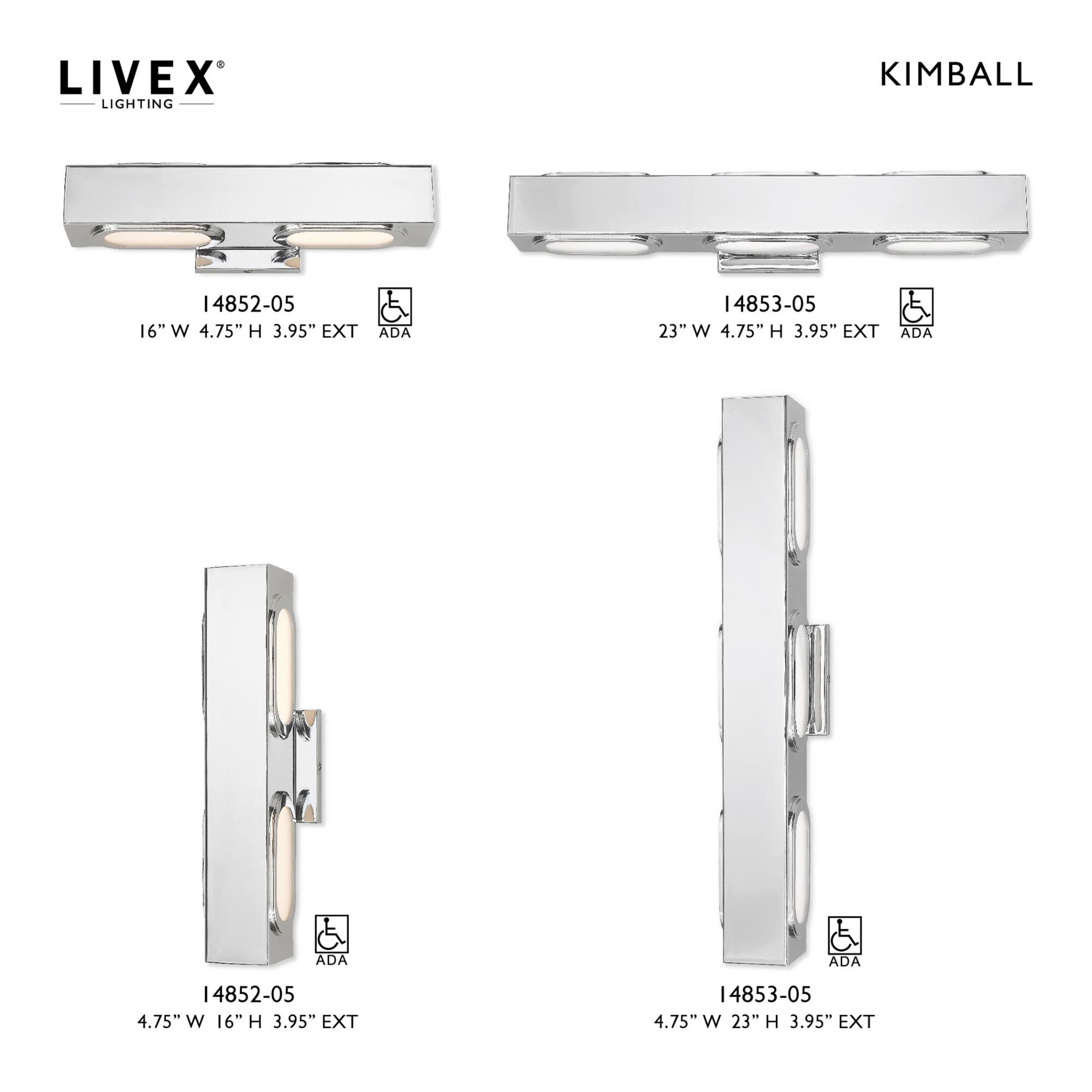 Livex Lighting Kimball 16 Inch LED Bath Vanity Light