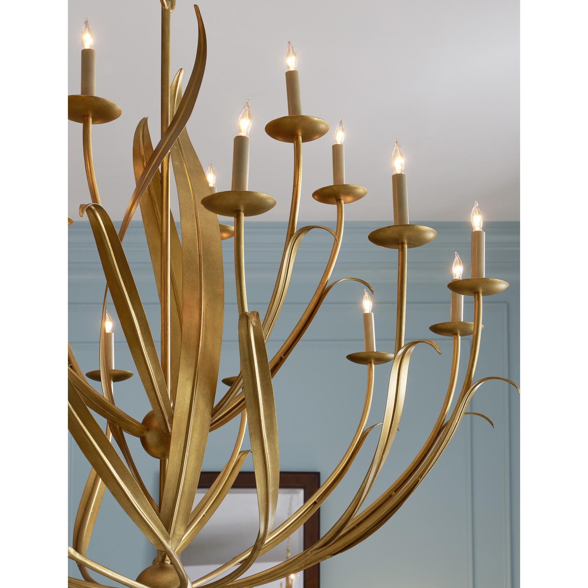 Menefee 49 Inch 18 Light Chandelier by Currey and Company