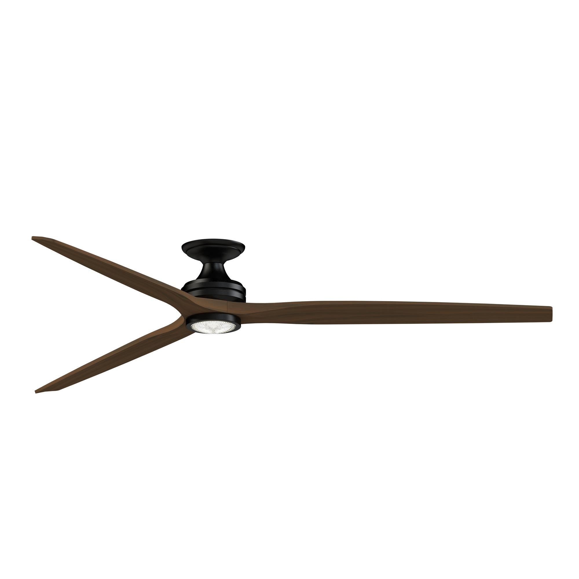 Spitfire 84 Inch Flush Mount Fan with Light Kit,