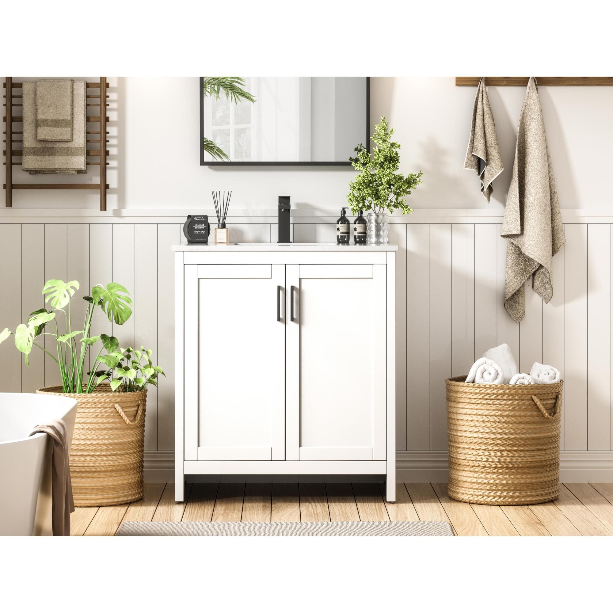 Shown in White finish