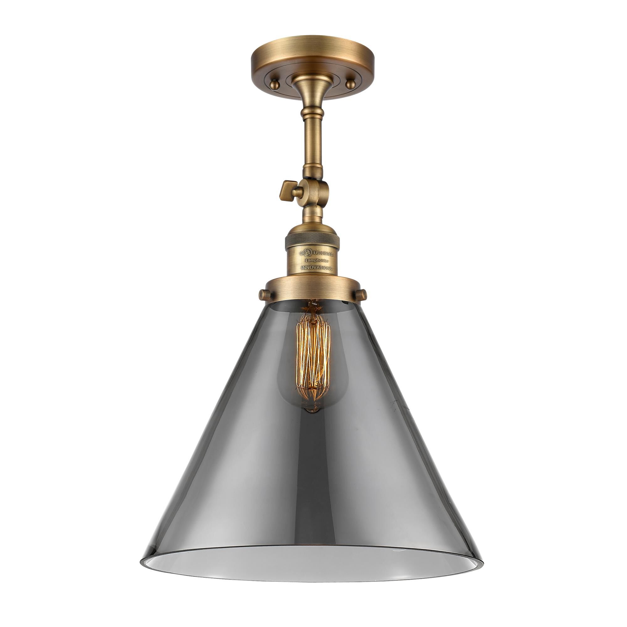 Bruno Marashlian Cone 12 Inch 1 Light Semi Flush Mount by Innovations Lighting