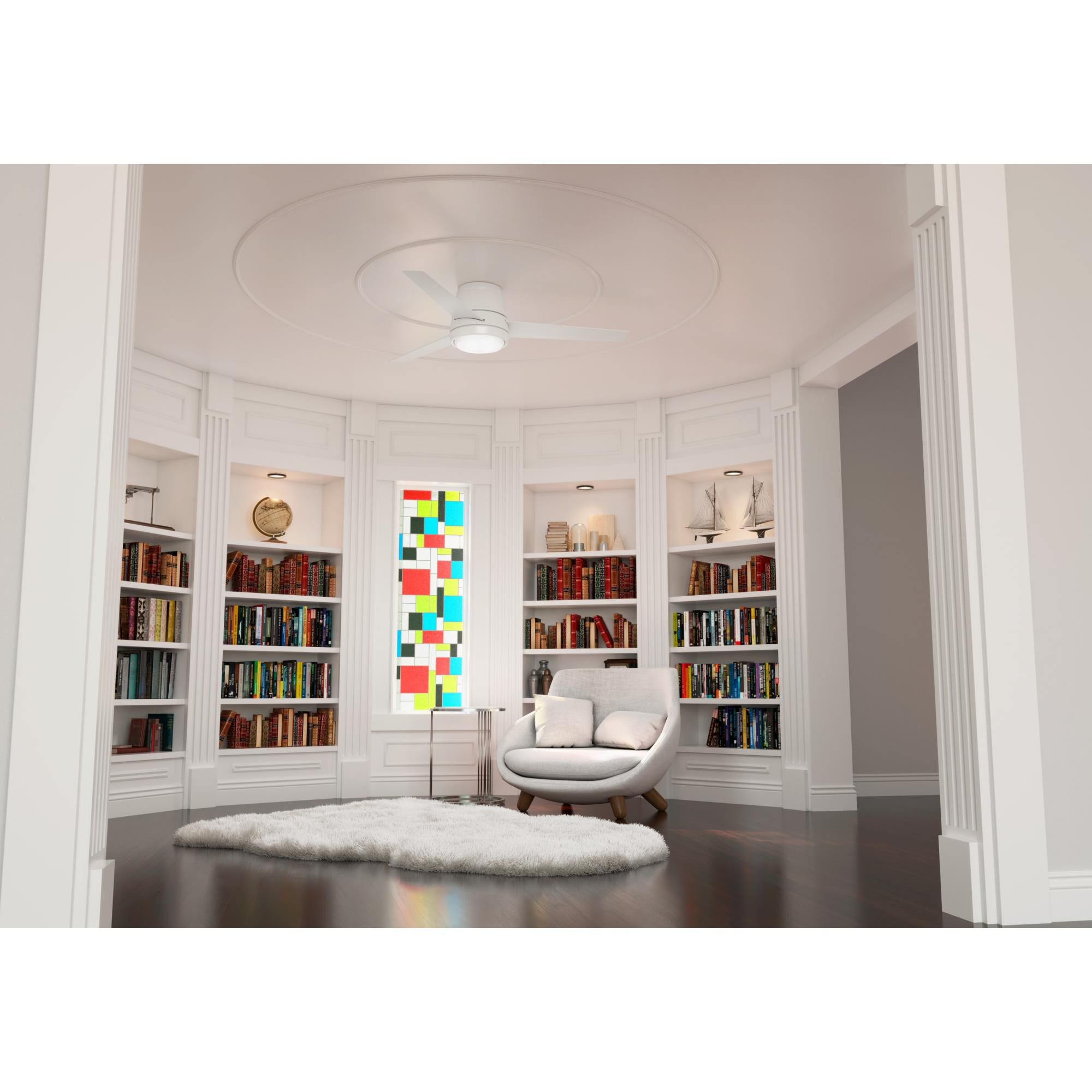 Shown in Fresh White finish and Cased White glass and Lk005 accent