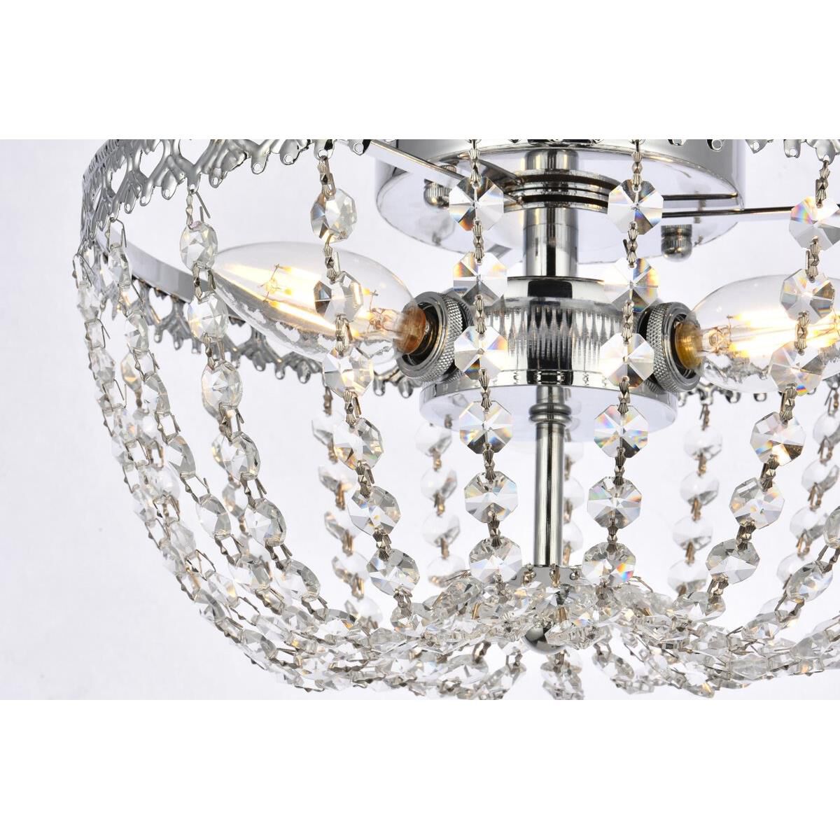Kylie 12 Inch 3 Light Flush Mount by Elegant Lighting