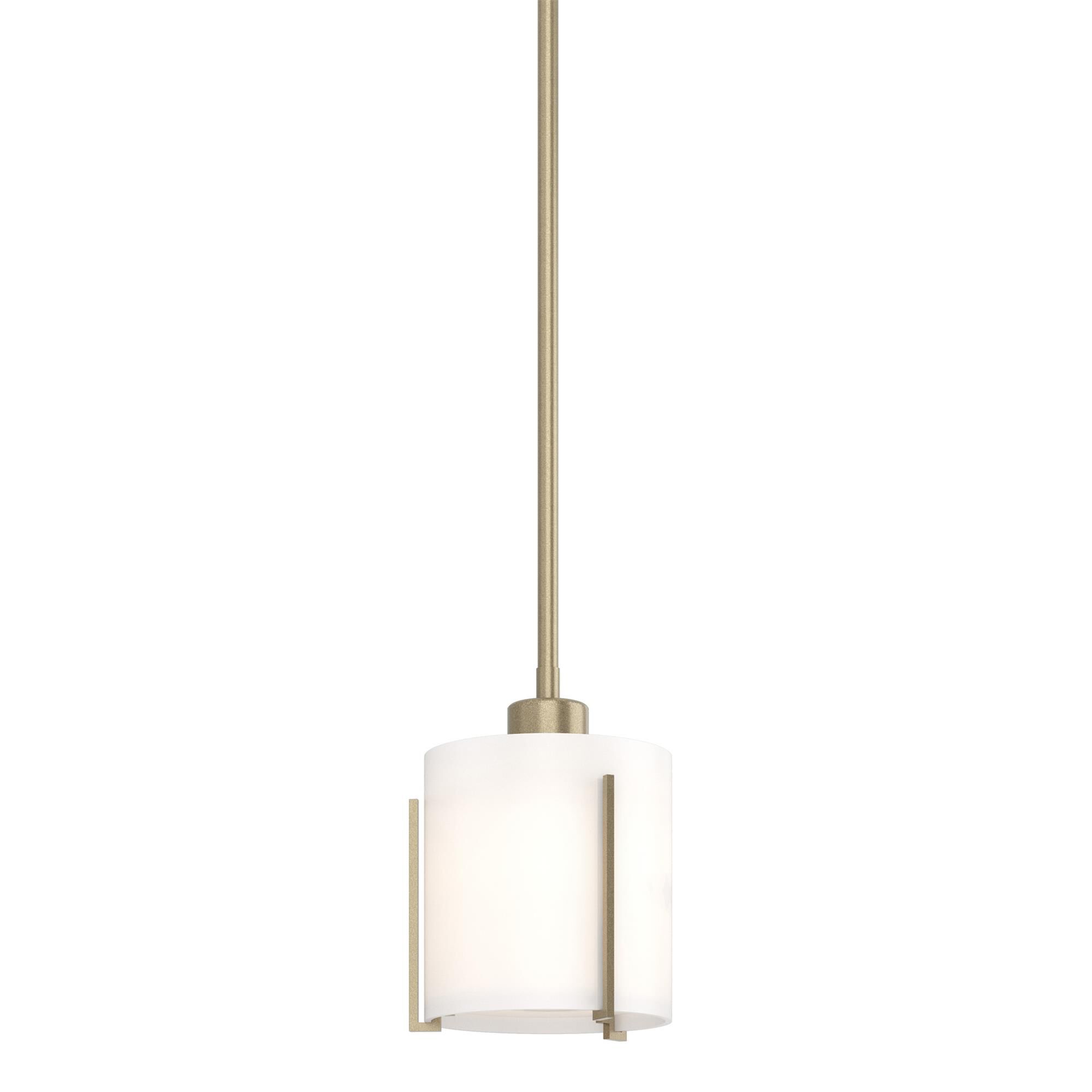 Shown in Soft Gold finish and Opal glass