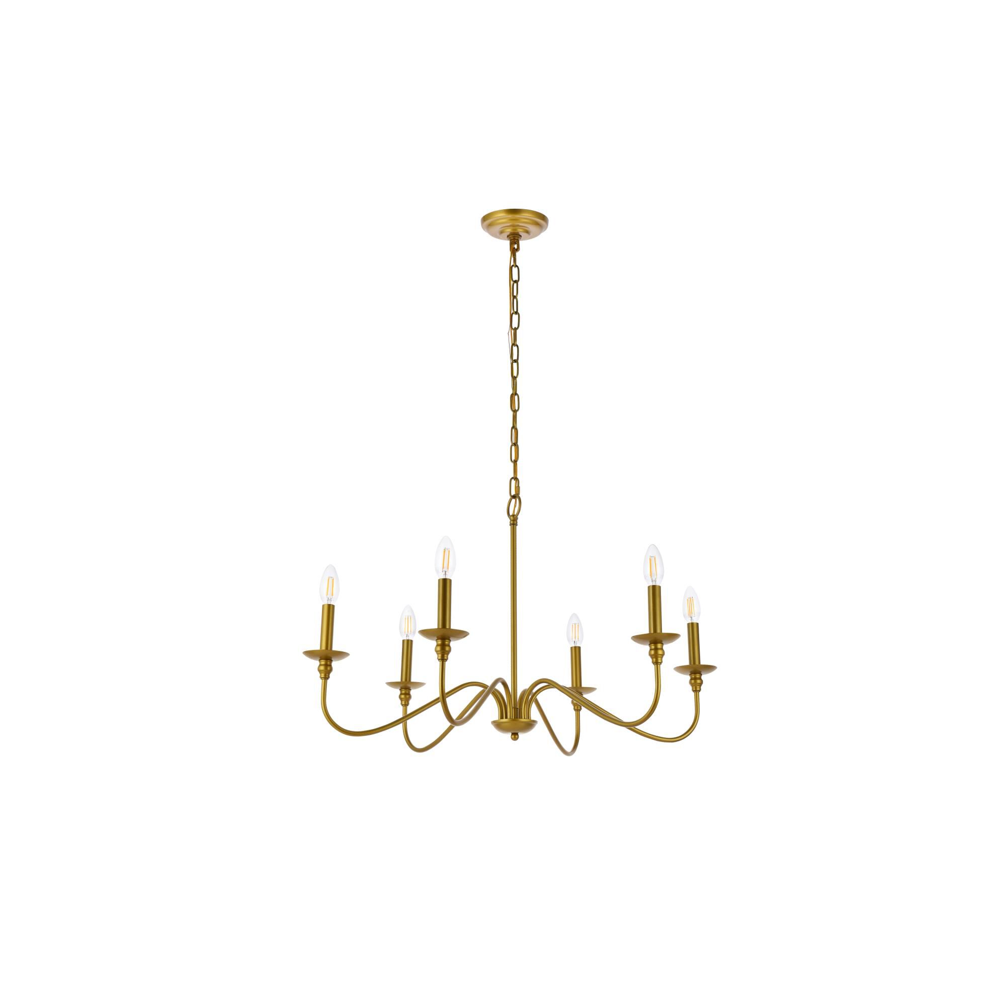 Rohan 30 Inch 6 Light Chandelier by Elegant Lighting