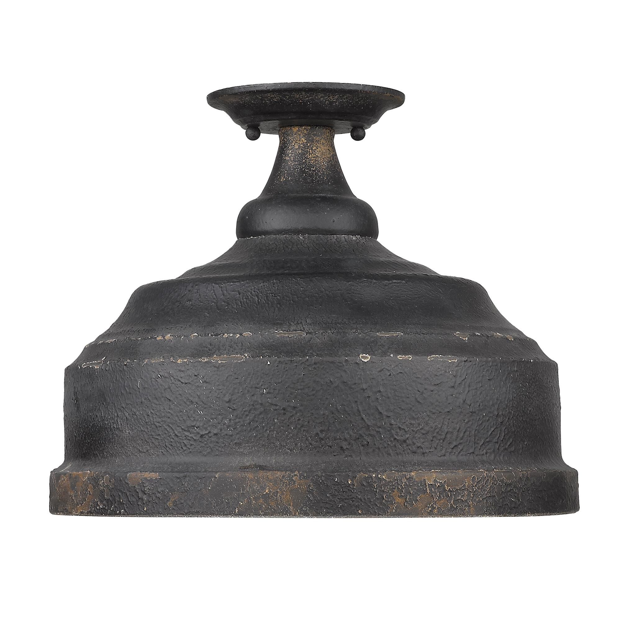 Shown in Antique Black Iron finish and Antique Black shade