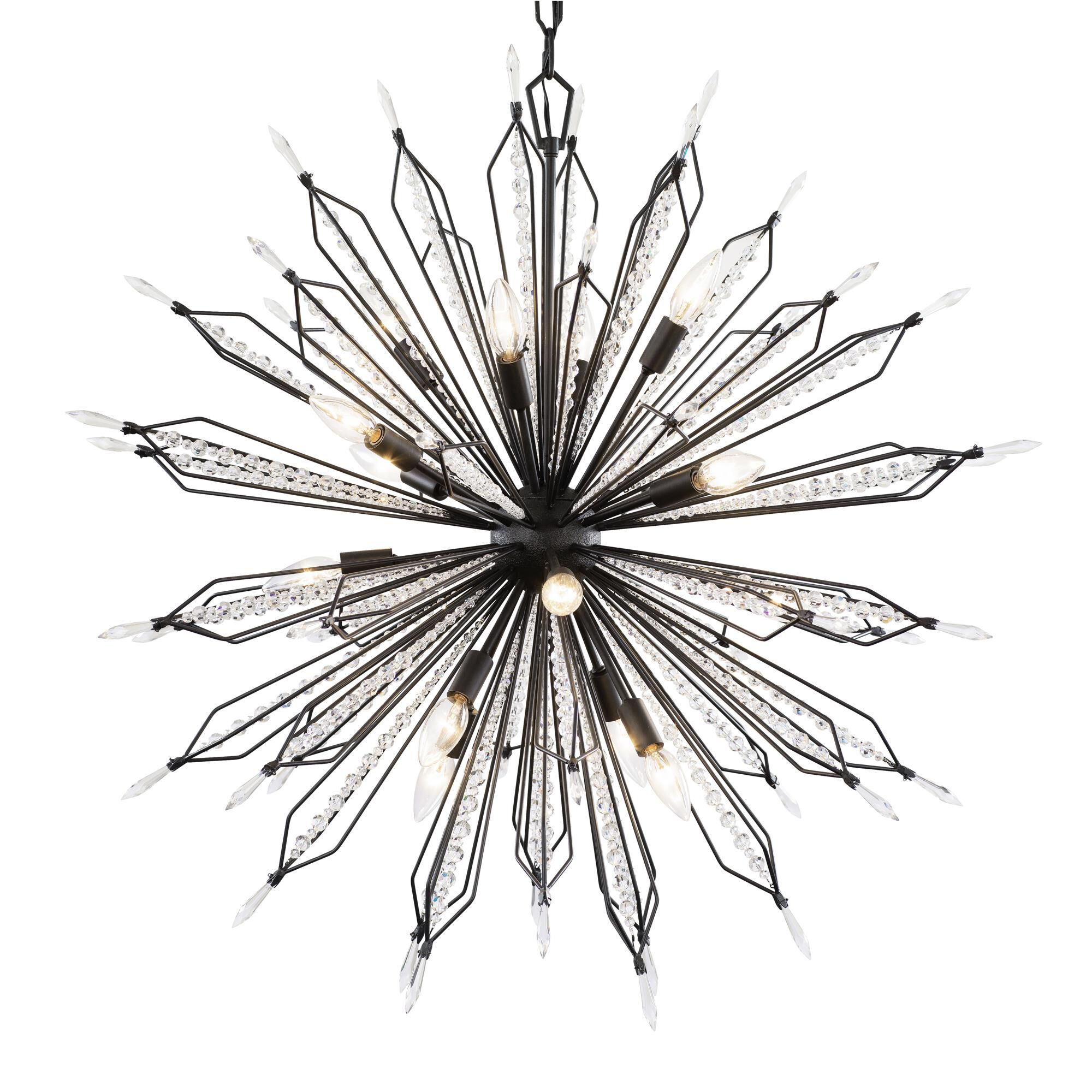 Shown in Carbon finish and Premium - Clear crystal