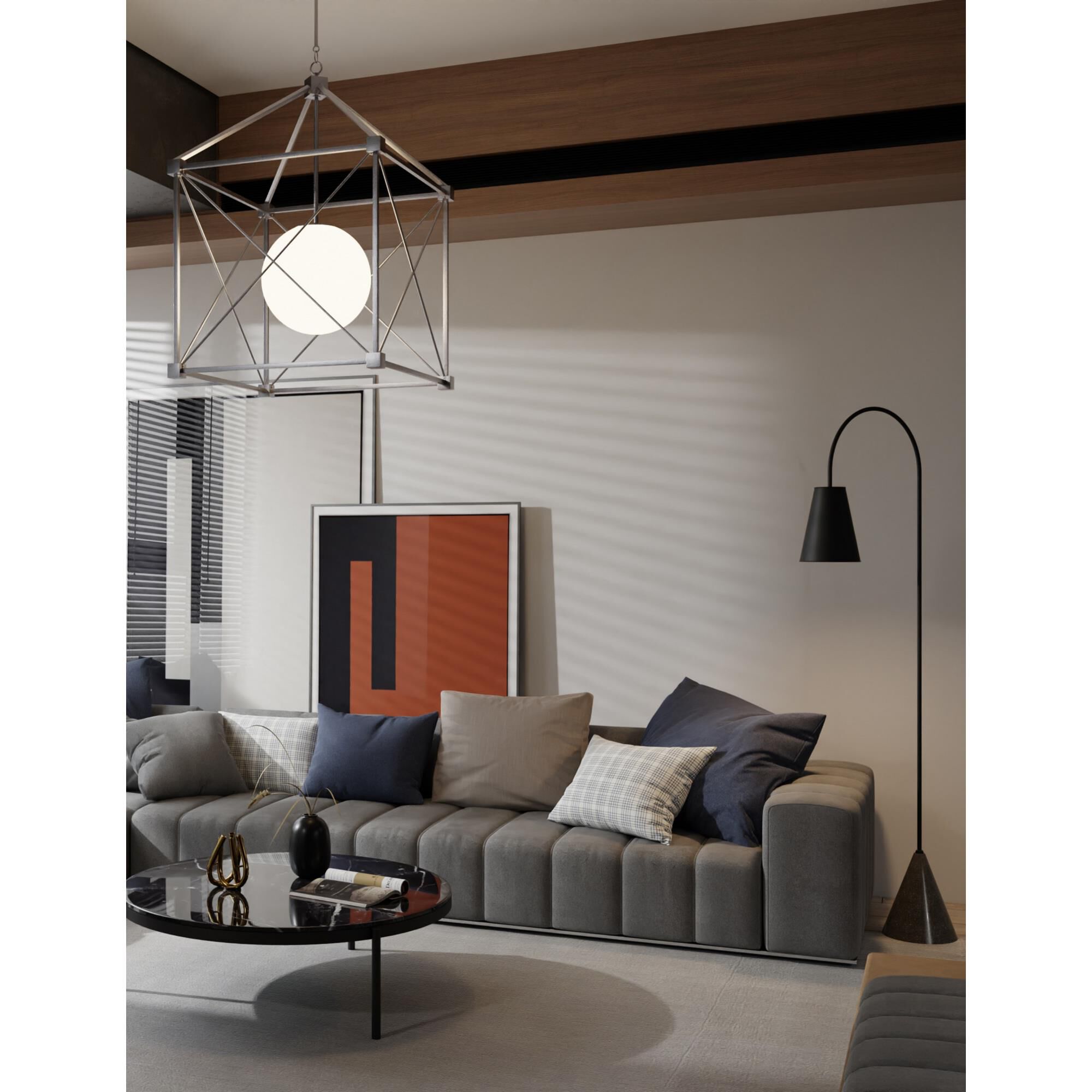 Lotz 65 Inch Reading Lamp by Currey and Company