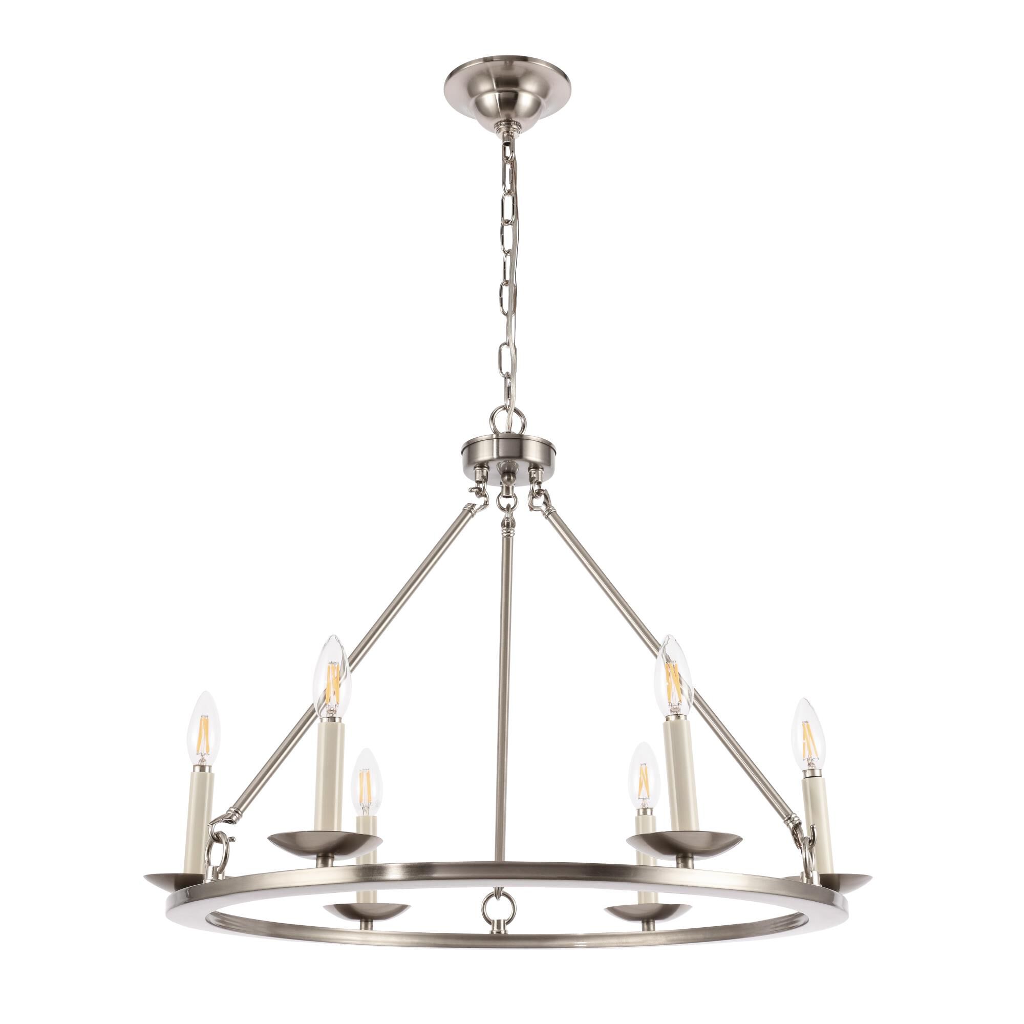 Maine 26 Inch 6 Light Chandelier by Elegant Lighting