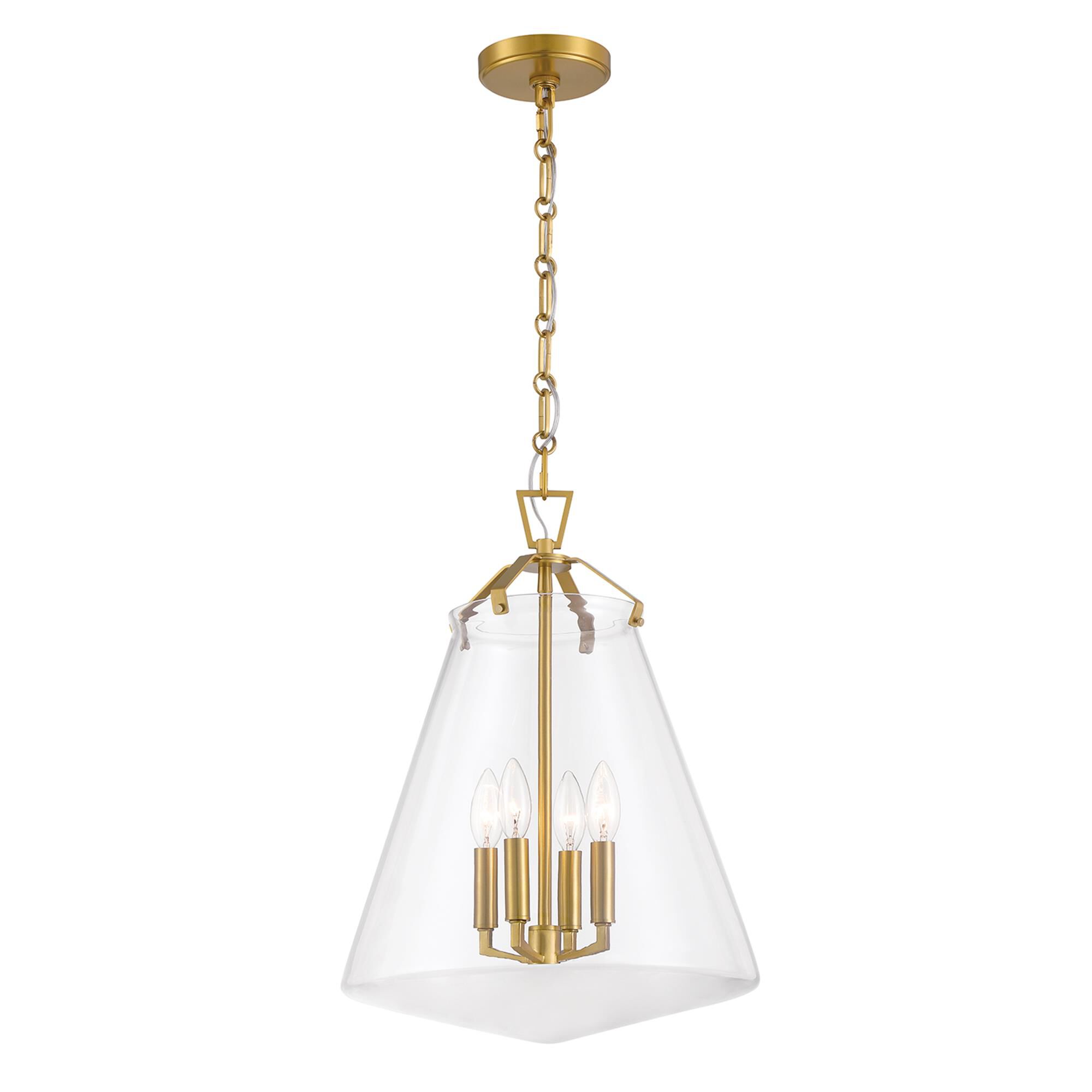 Shown in Luxe Gold finish and Clear glass