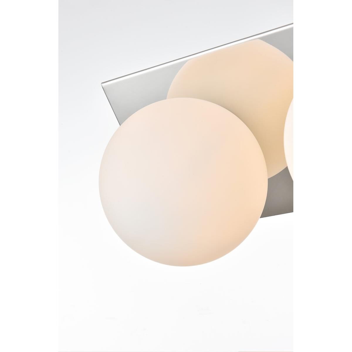 Shown in Chrome  finish and Frosted White glass