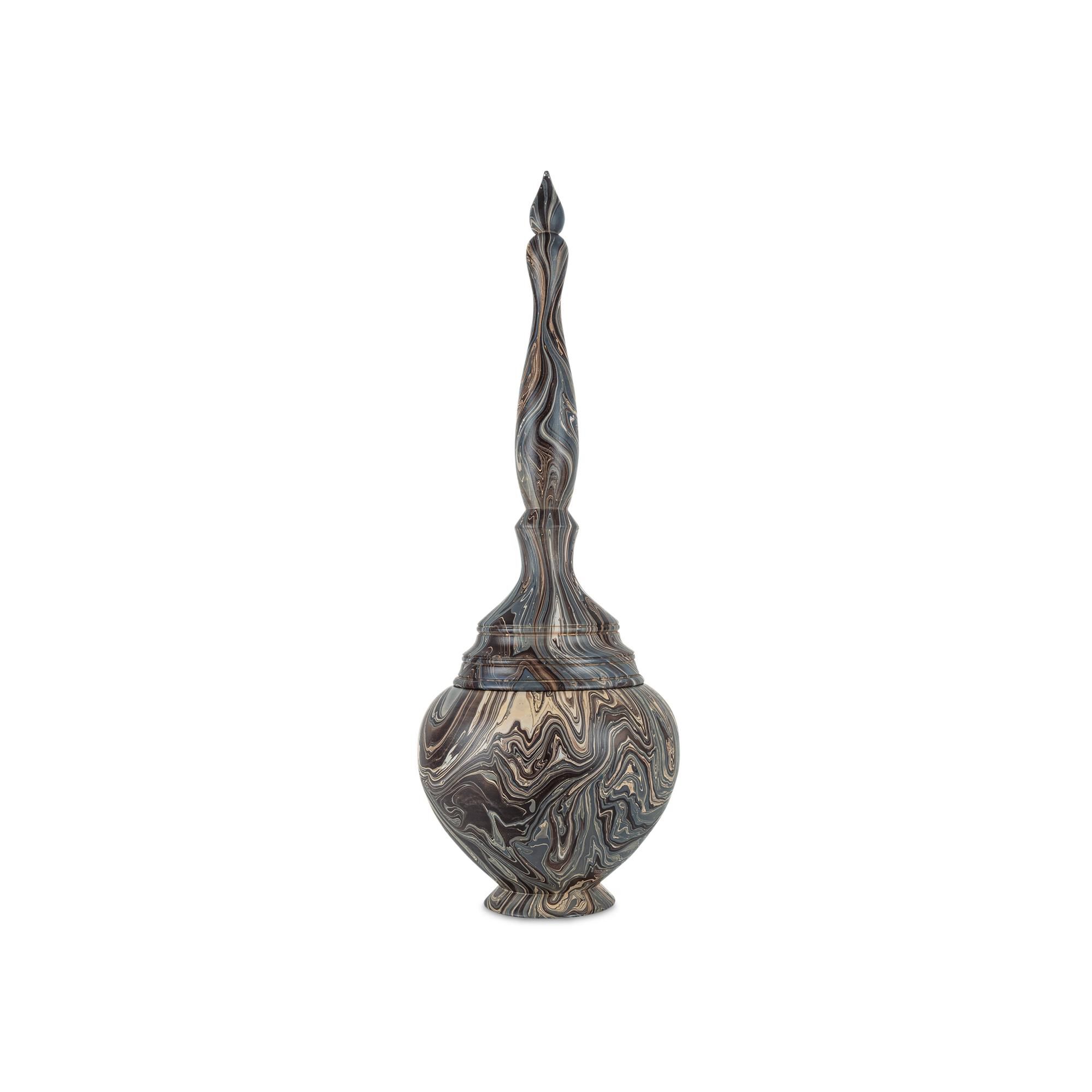 Shown in Marbleized Brown finish