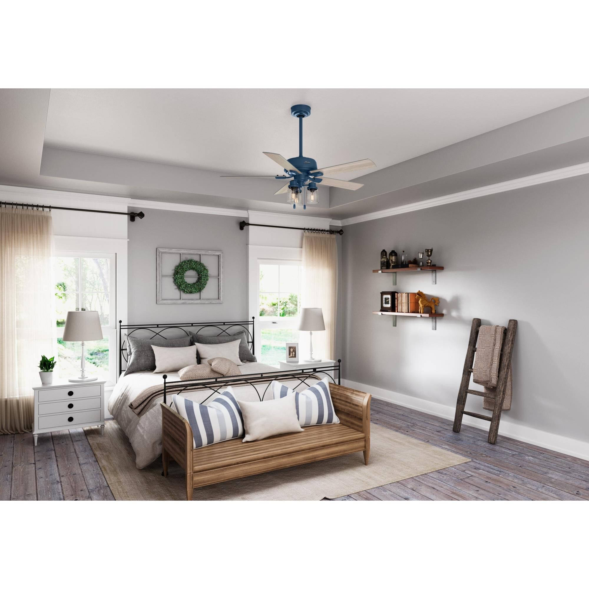 Hartland 52 Inch Ceiling Fan with Light Kit by Hunter Fan
