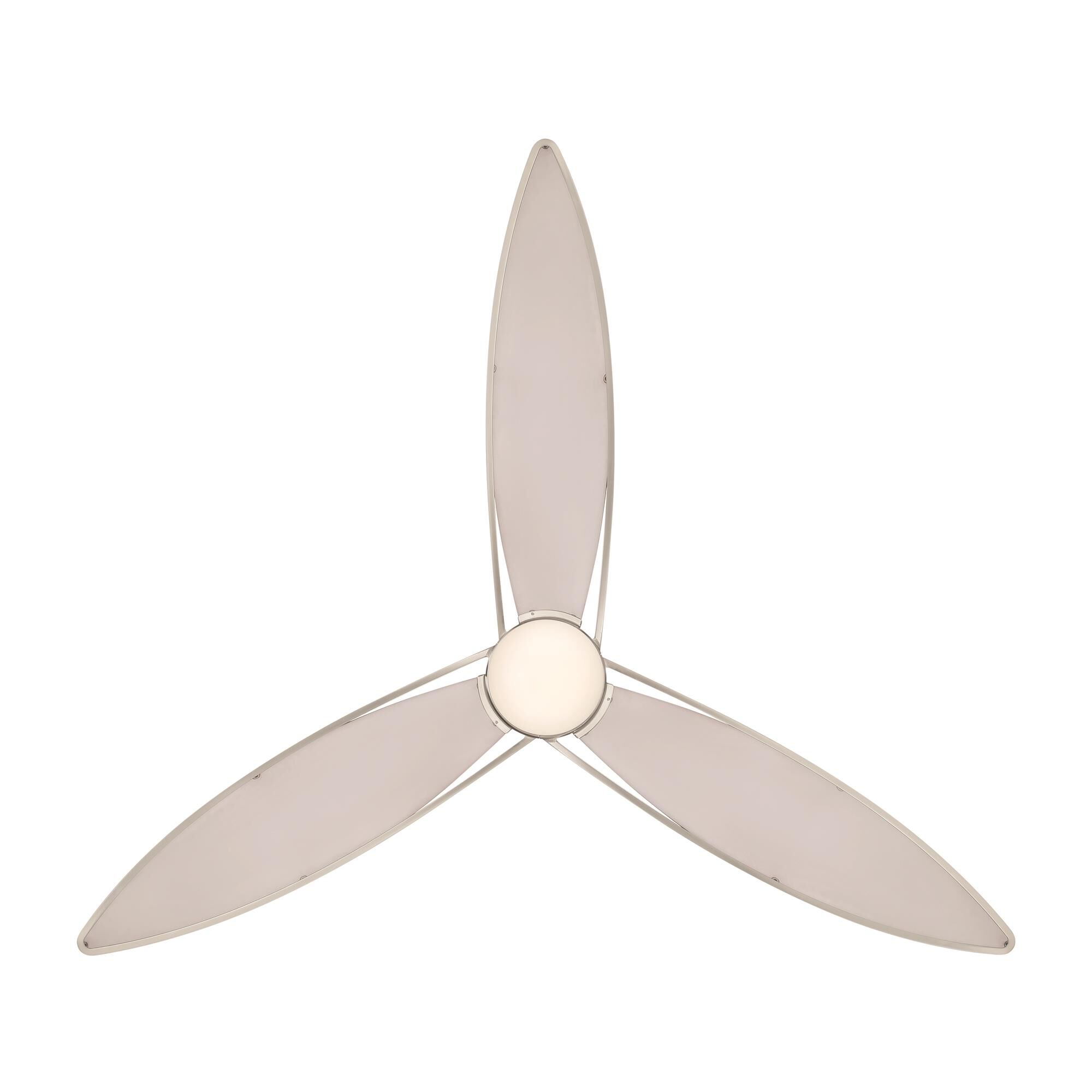 Shown in Brushed Nickel finish and White Lens glass