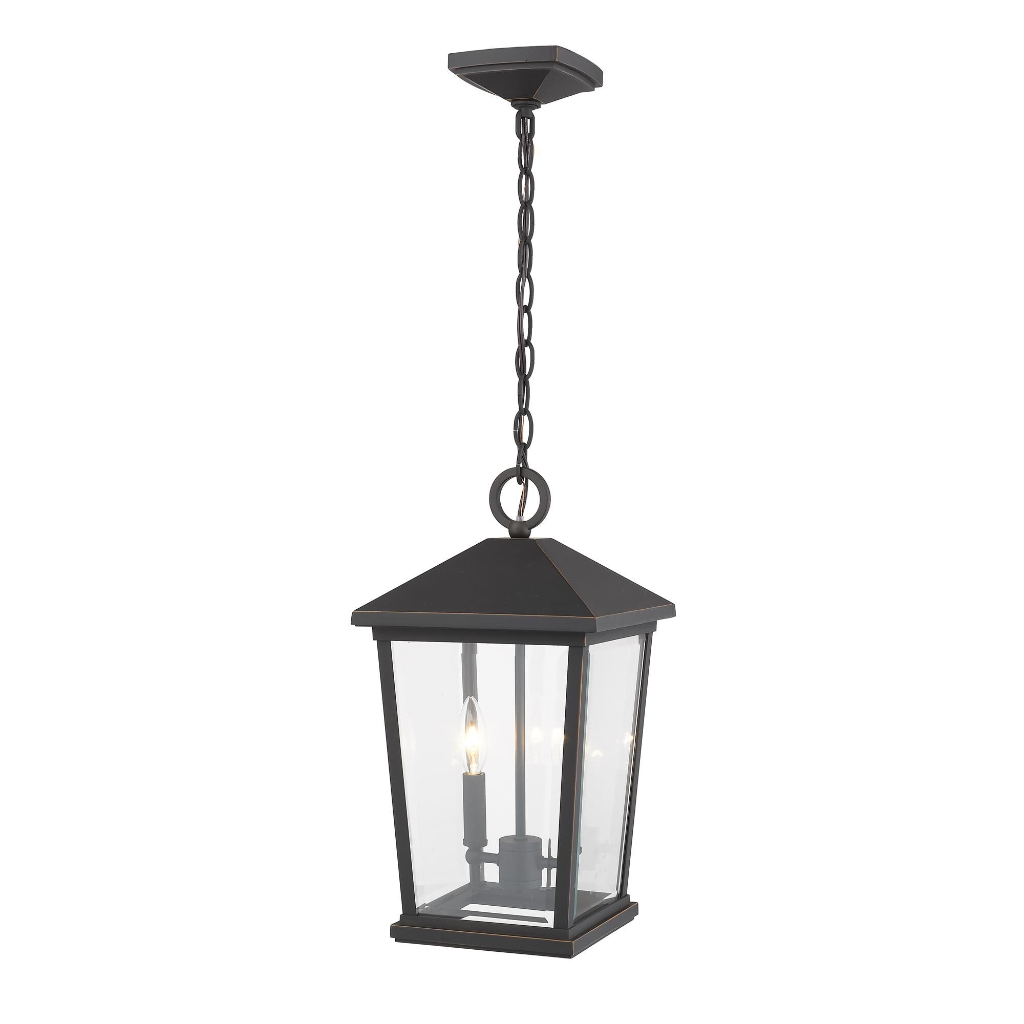 Shown in Oil Rubbed Bronze finish and Glass shade