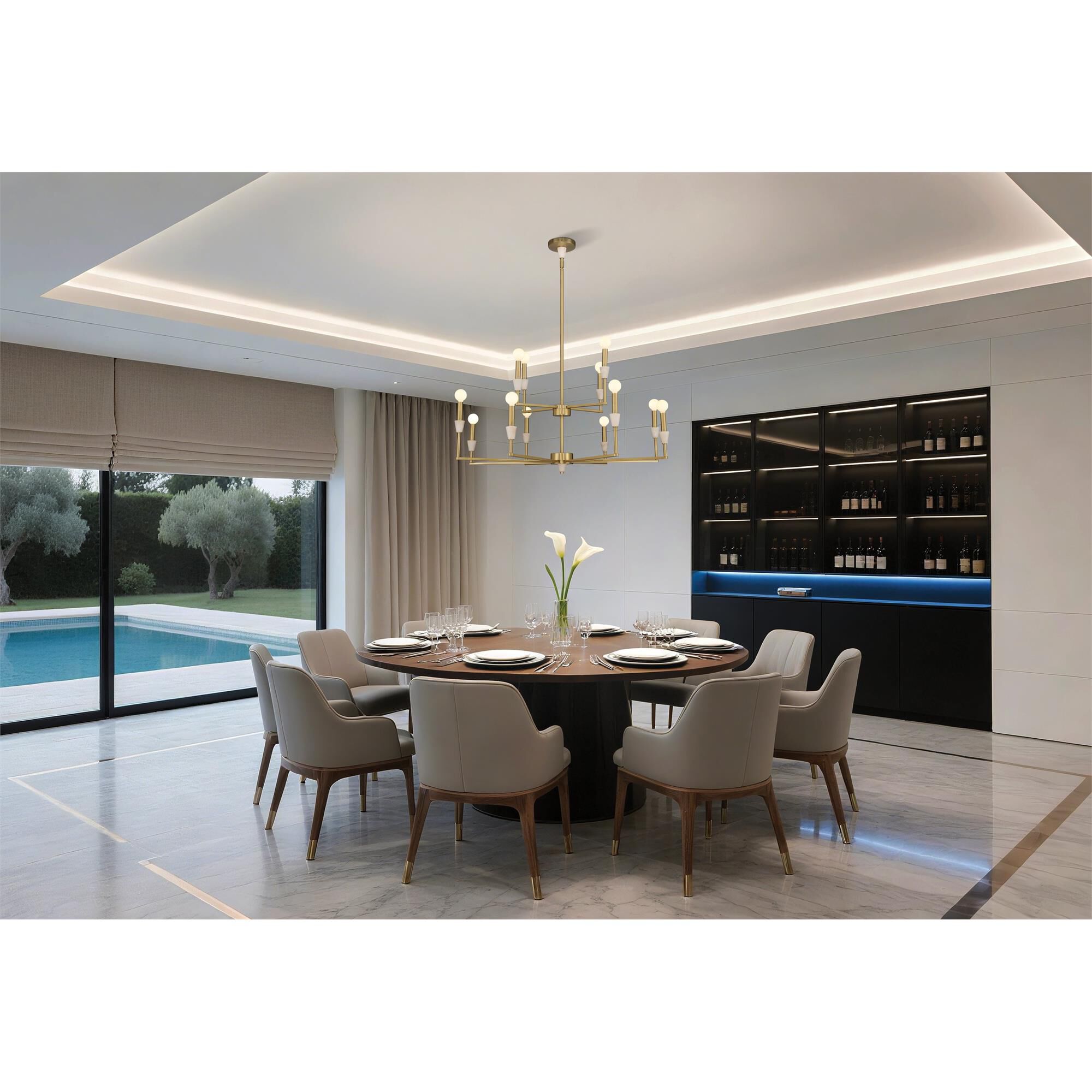 Shown in Brushed Gold finish