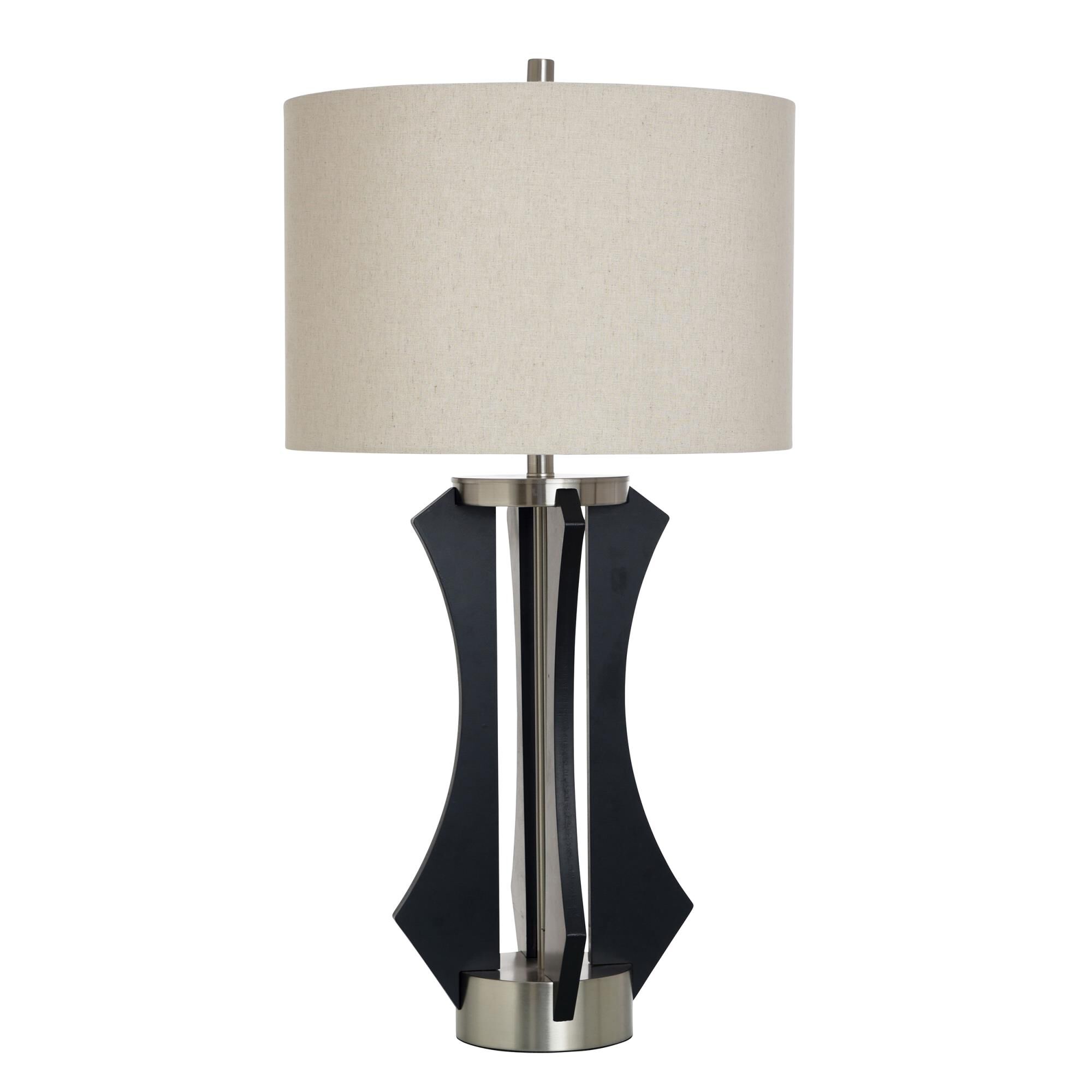 Shown in Black finish and Beige shade