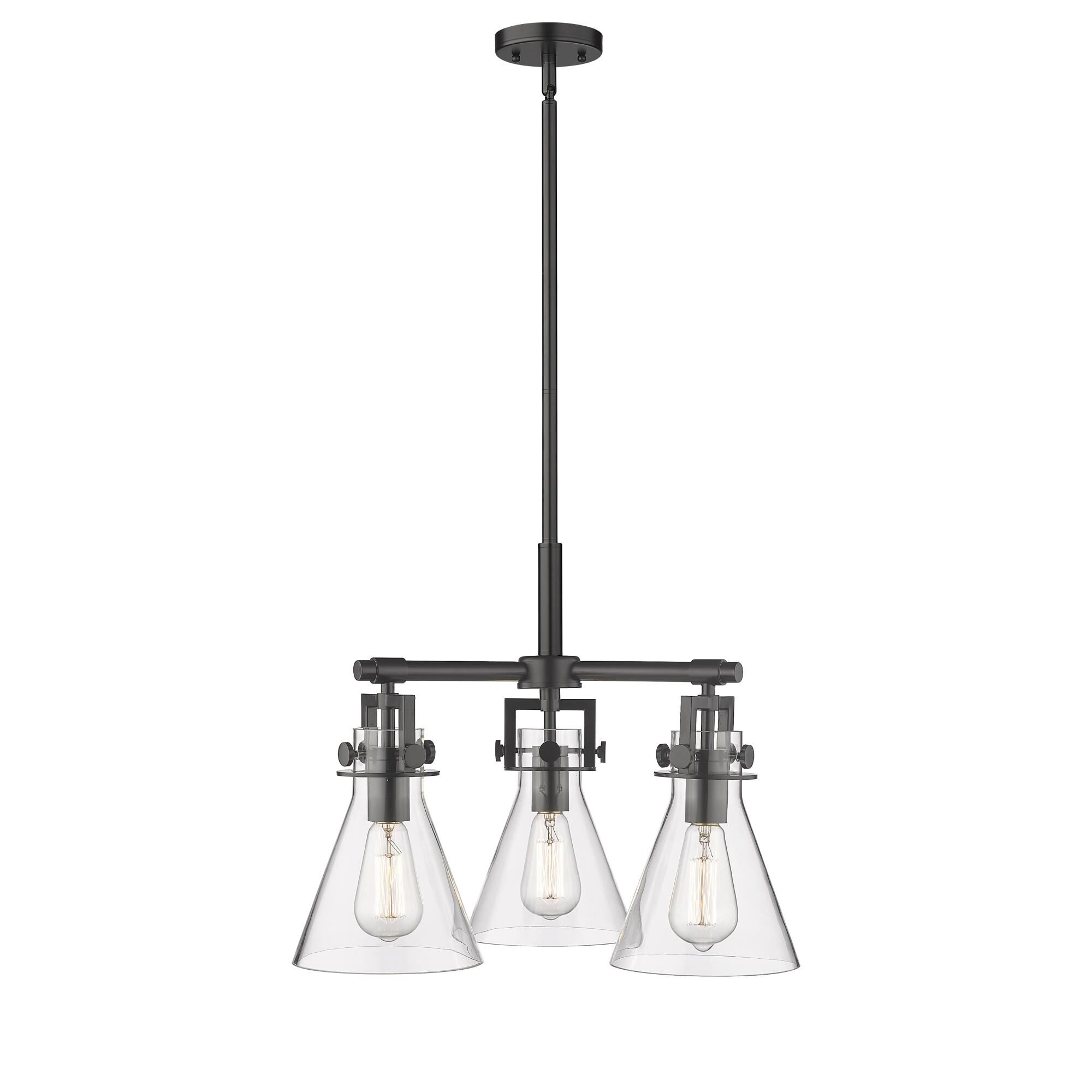 Shown in Matte Black finish and Clear glass