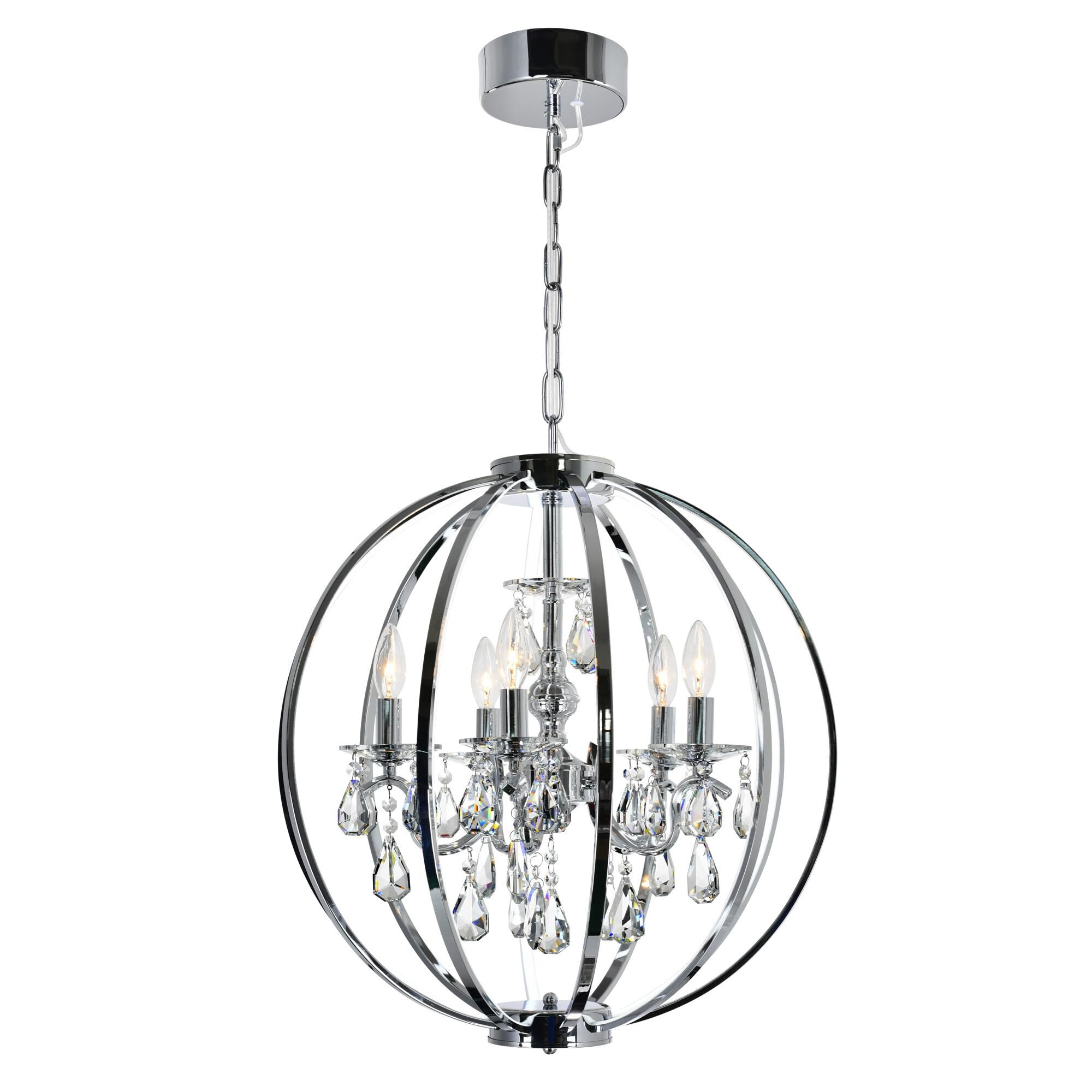 Abia 22 Inch 5 Light Mini Chandelier by CWI Lighting