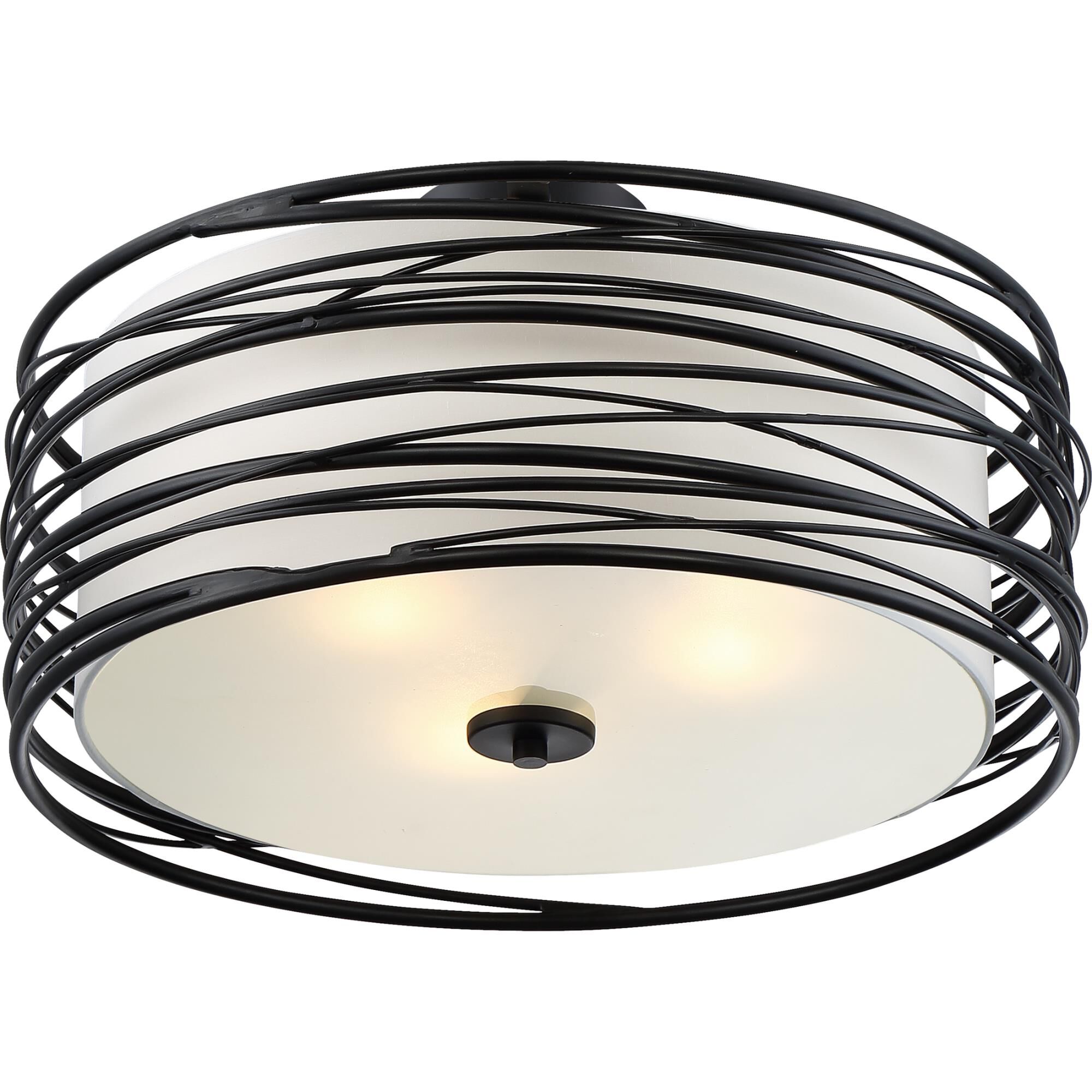 Spiral 20 Inch 3 Light Semi Flush Mount by Quoizel