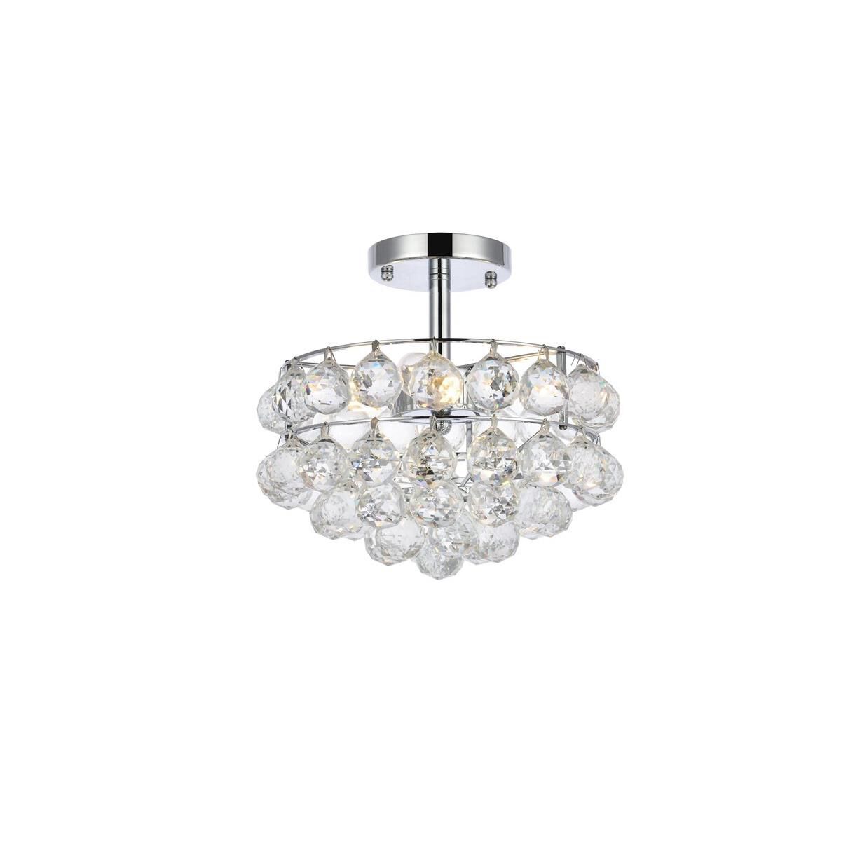 Savannah 12 Inch 3 Light Semi Flush Mount by Elegant Lighting