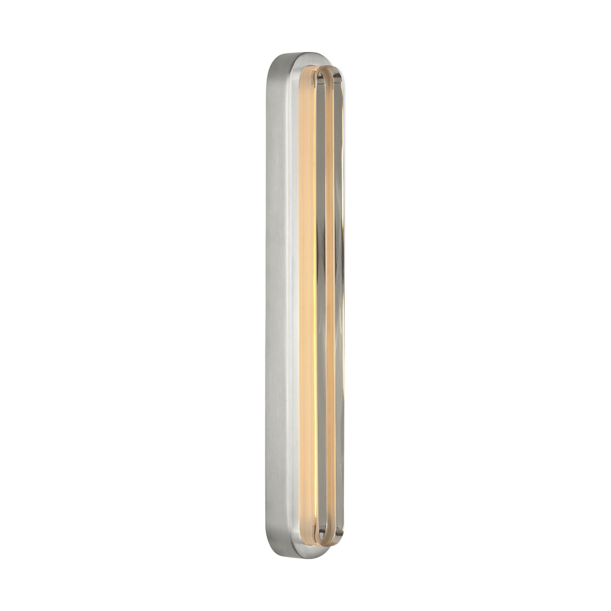 Shown in Satin Nickel finish and Clear Crystal glass